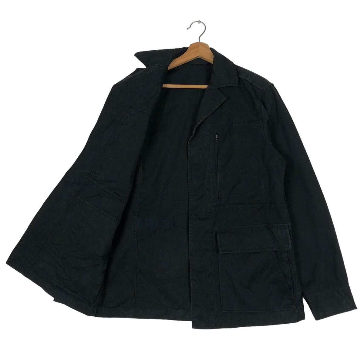 Japanese Brand 🔥Vintage Chore Jacket Rich Black Uniqlo Japan Issey Miyake Size US M / EU 48-50 / 2 - 11 Thumbnail