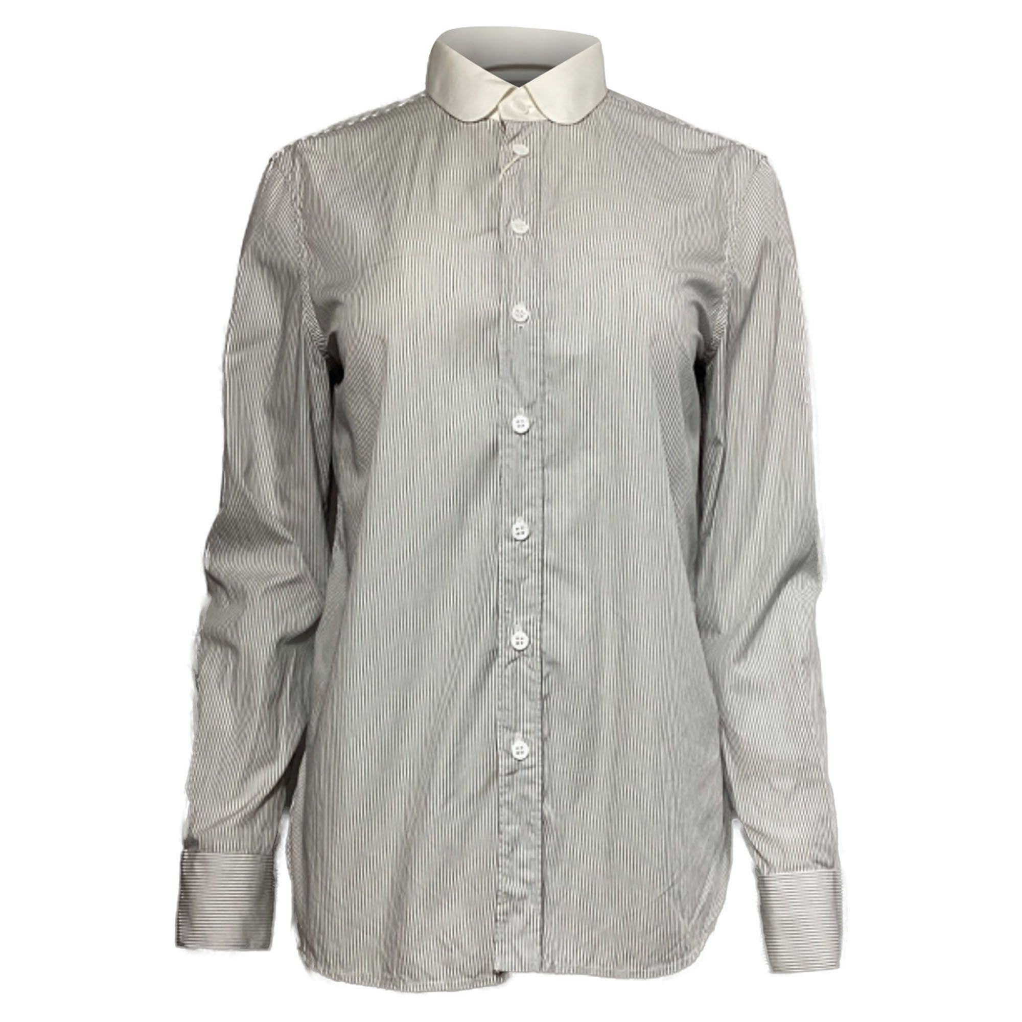 Saint Laurent Paris Saint Laurent Striped Long Sleeve Shirt in Black and White Size US XL / EU 56 / 4 - 1 Thumbnail