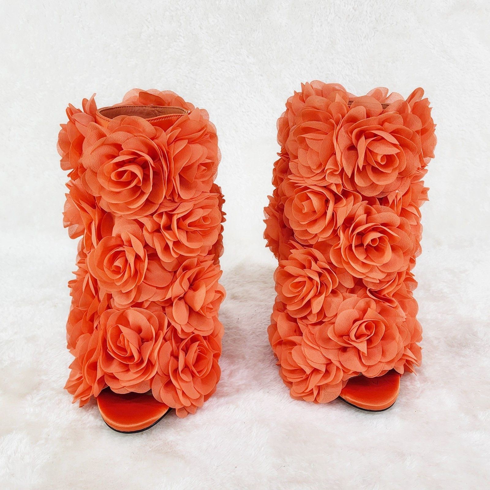 Other Beauty 3D Flowers Floral 4" High Heel Xoanna Elegant Ankle B Size US 10 / IT 40 - 5 Thumbnail