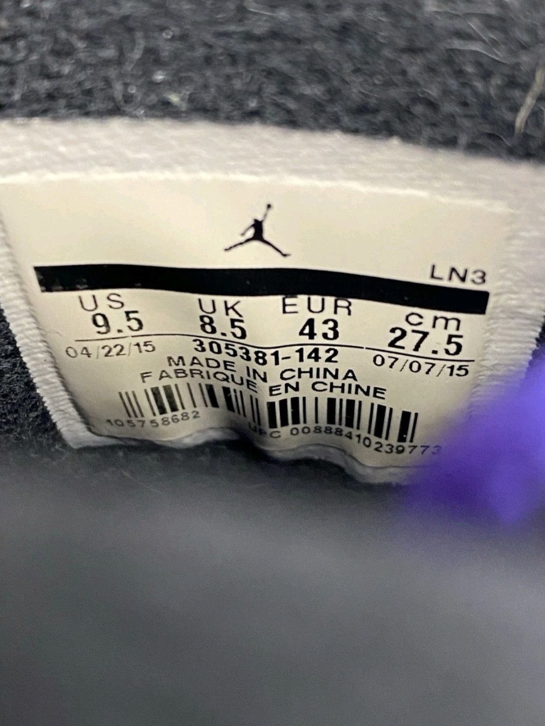 Jordan Brand Nike Air Jordan Retro 8 Three-Peat 305381142 Size 9.5 Men Size US 9.5 / EU 42-43 - 7 Thumbnail