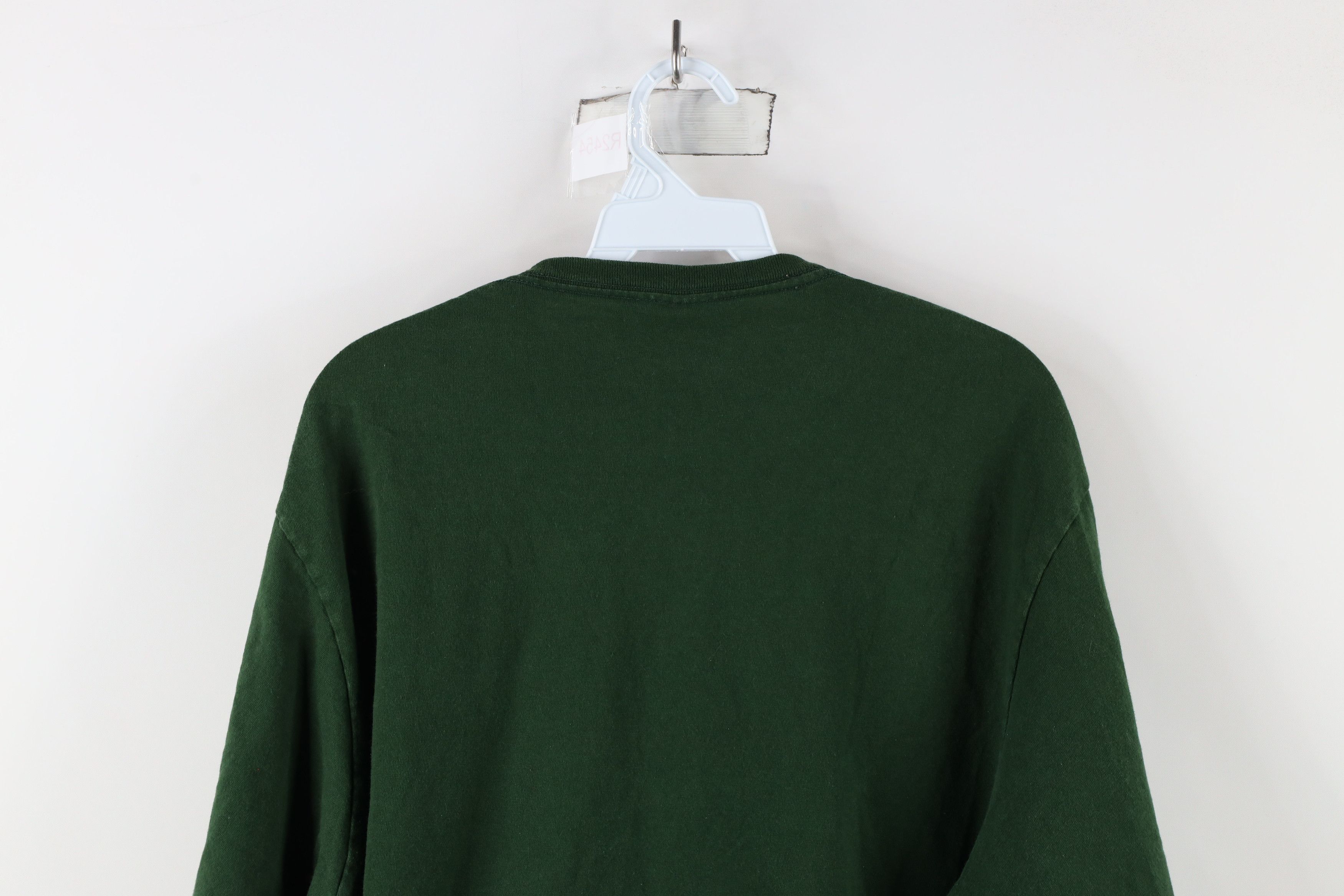 Vintage Vintage 90s Streetwear Cotton Long Sleeve T-Shirt Green Size US L / EU 52-54 / 3 - 10 Thumbnail