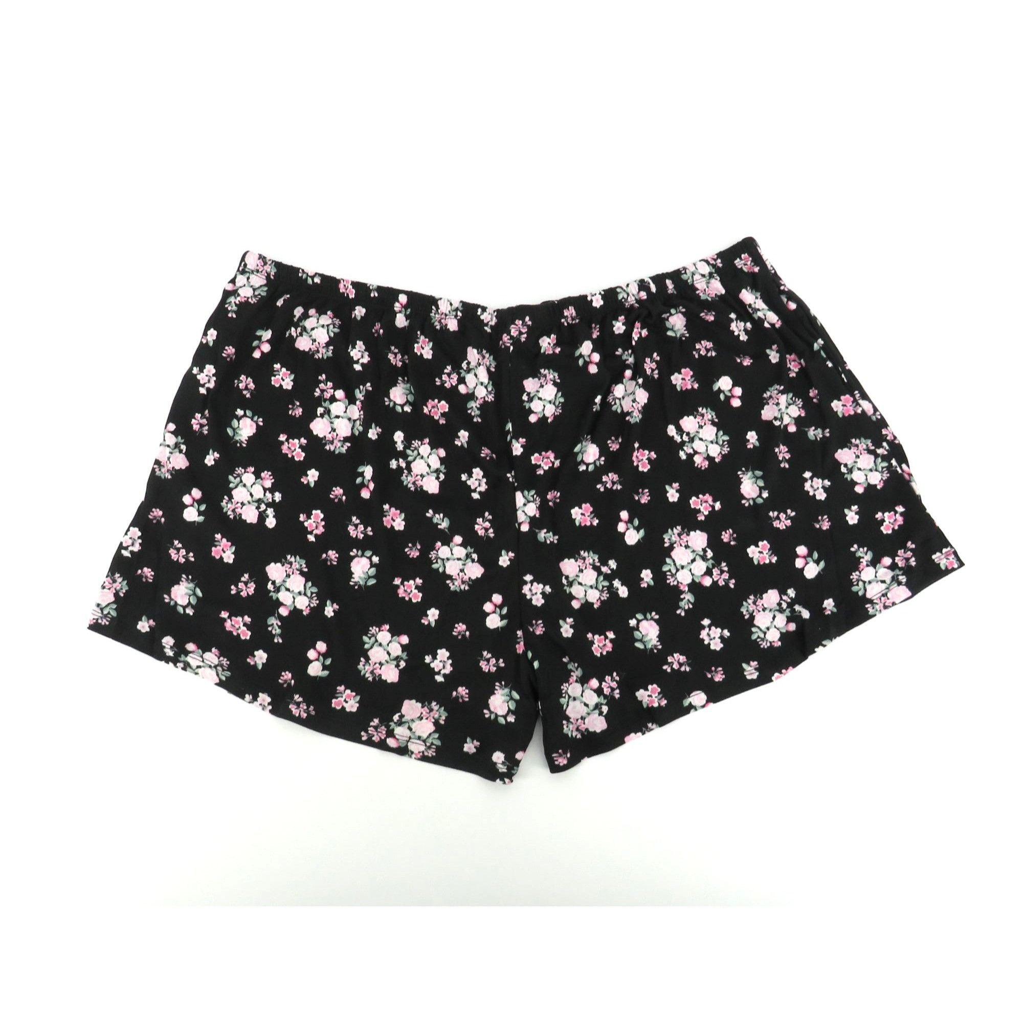 Other Flora Nikrooz XXL Floral Pajama Set Black With Pink & White Size ONE SIZE - 7 Thumbnail