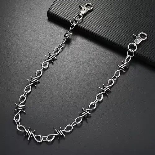 VIBE 55cm Barb Wire Wallet Chain Size ONE SIZE - 5 Thumbnail