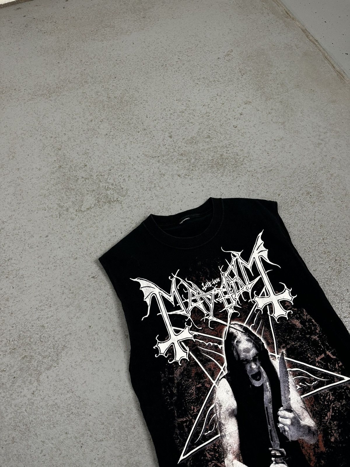 Band Tees Mayhem Death Dark Metal Rock Tank Top Size US S / EU 44-46 / 1 - 2 Thumbnail
