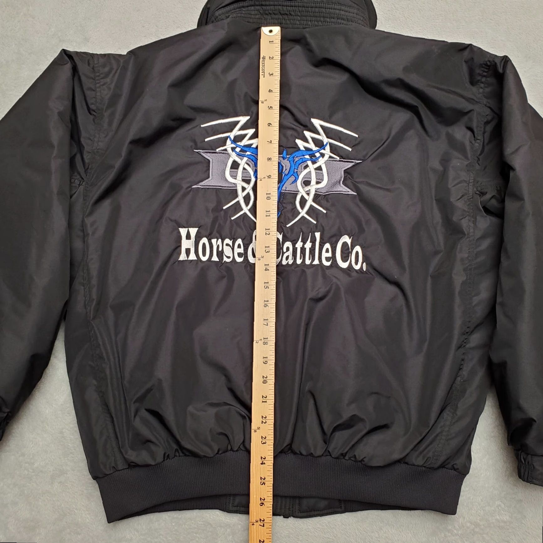Vintage Columbia Jacket Mens L Black Fleece Lined Bomber Jacket Outdoor Western Horse Cattle Ranch Embroidered Logo 100% Polyester Lining Casual Size US L / EU 52-54 / 3 - 7 Thumbnail
