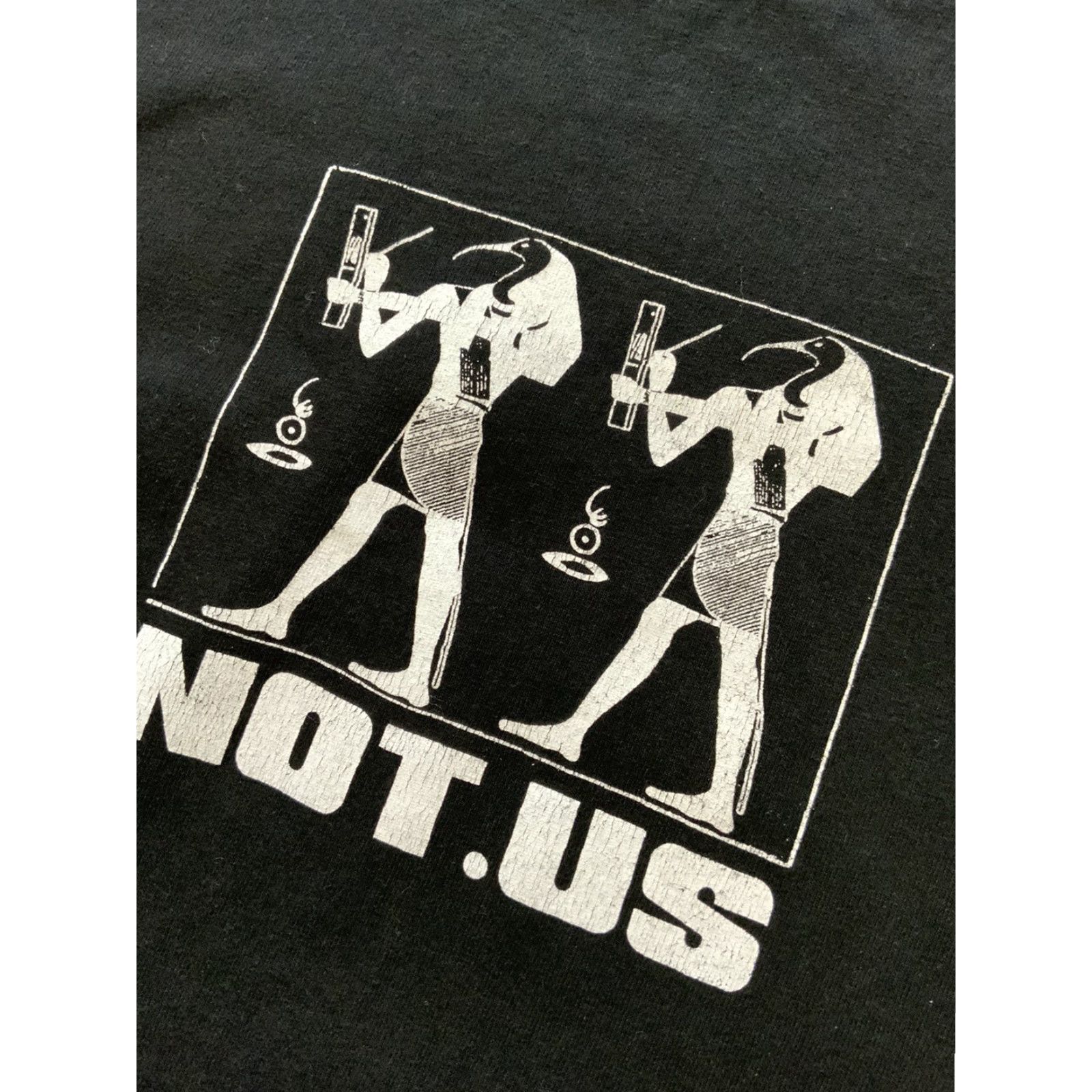 Vintage Nothing Usual Not Us Egyptian Hieroglyphics Black Crewneck Graphic T-Shirt L Mens Sz. L Size US L / EU 52-54 / 3 - 6 Thumbnail