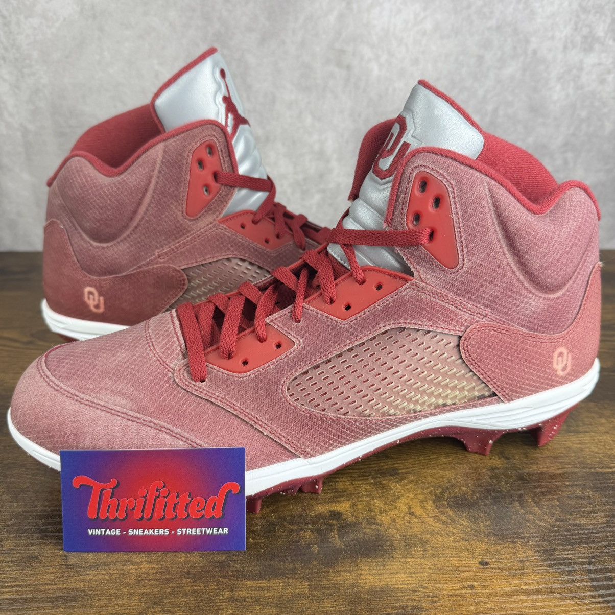 Jordan Brand Air Jordan 5 Force Savage Mid Oklahoma Sooners PE Size 16 OG Size US 15 / EU 48 - 1 Thumbnail