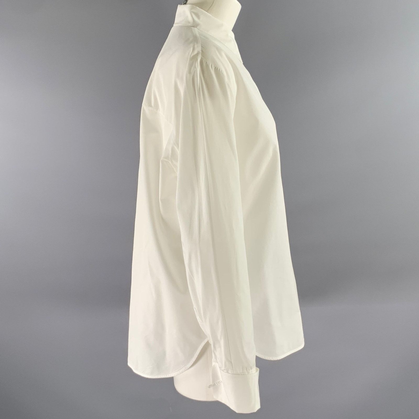 Loro Piana LORO PIANA Size 12 White Cotton Dress Shirt Size XL / US 12-14 / IT 48-50 - 3 Thumbnail
