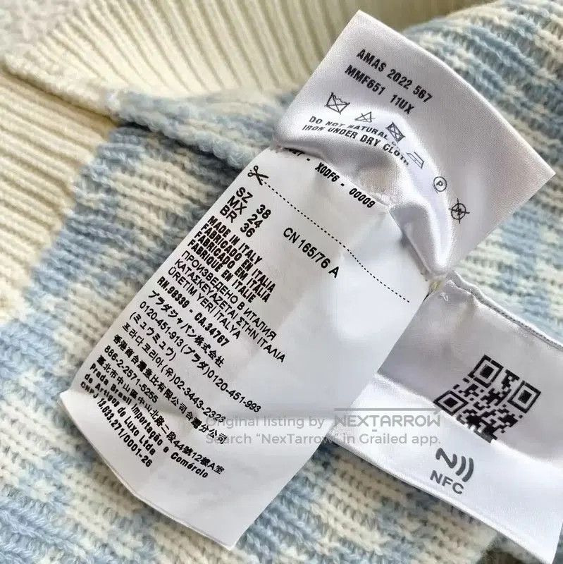 Miu Miu Miu Miu Light Blue Cashmere Cardigan . Size XXS / US 00 / IT 34 - 5 Thumbnail