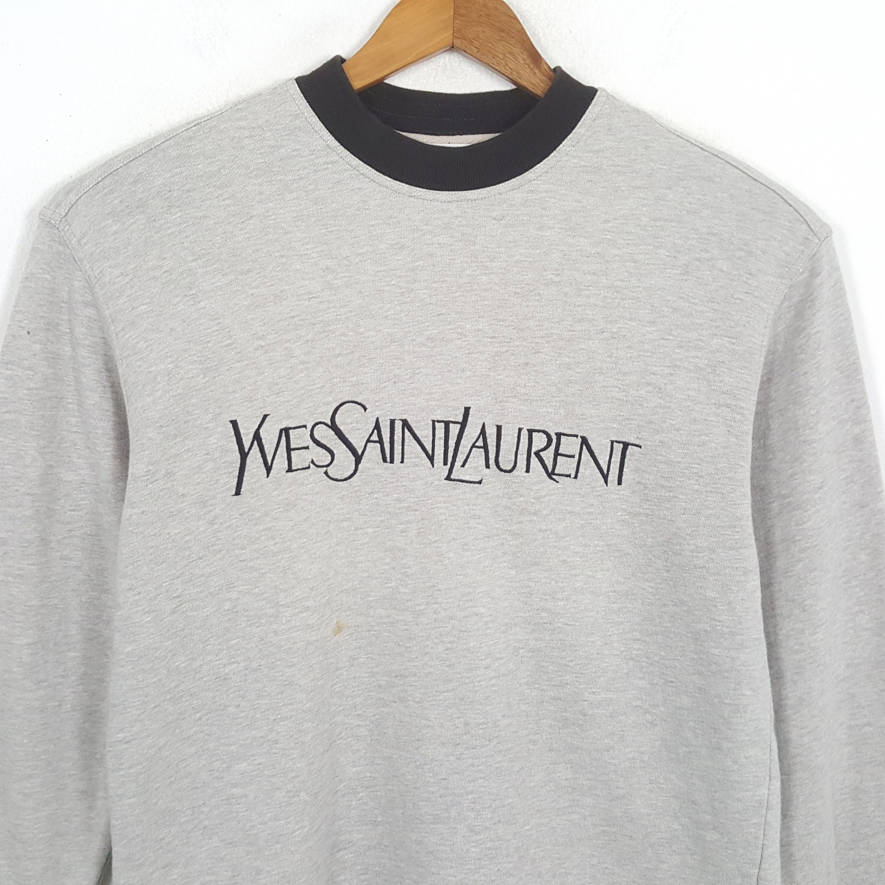Vintage YVES SAINT LAURENT Italian Fashion Brand Sweatshirts