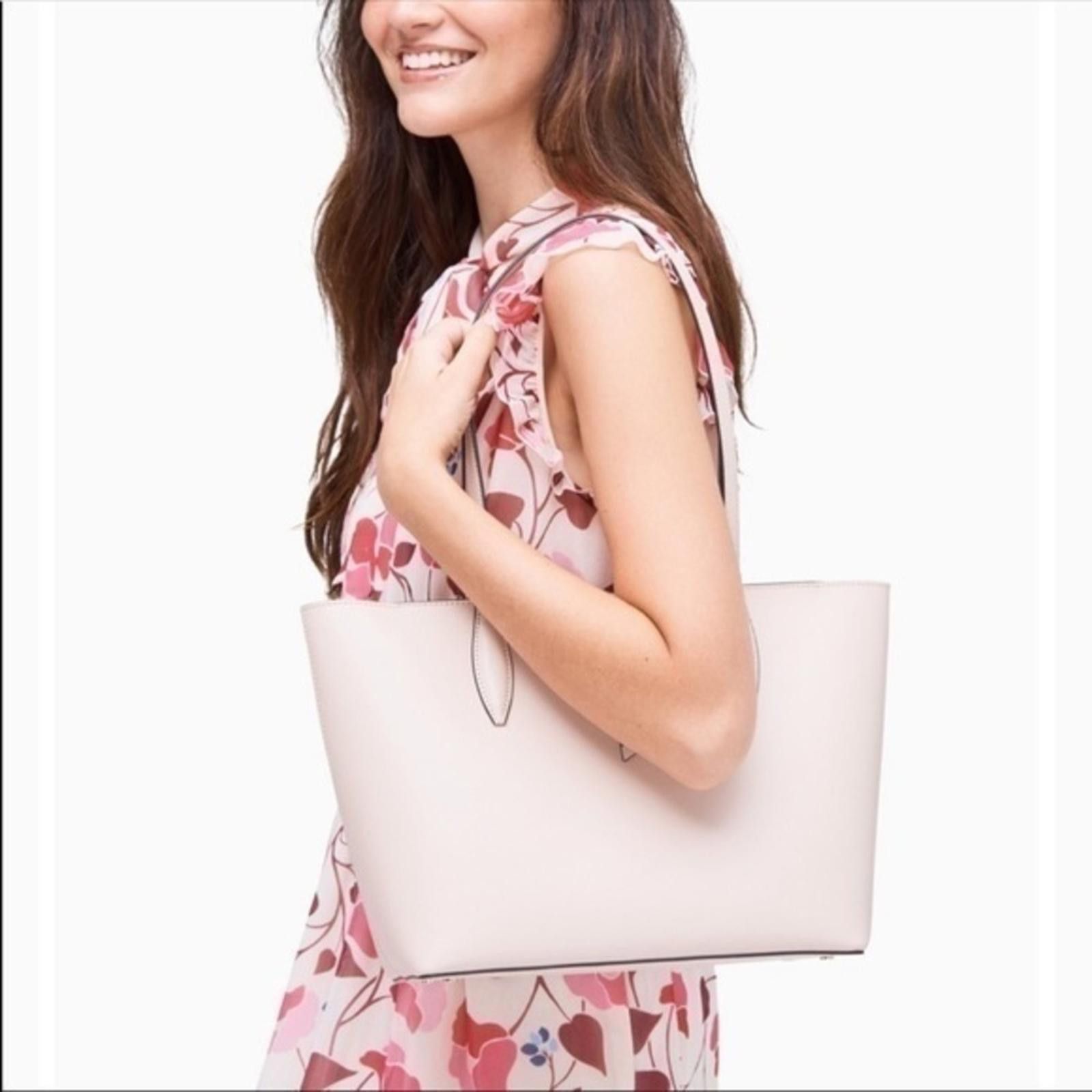 Kate Spade Kate Spade Cream Leather Tote Bag Size ONE SIZE - 2 Thumbnail