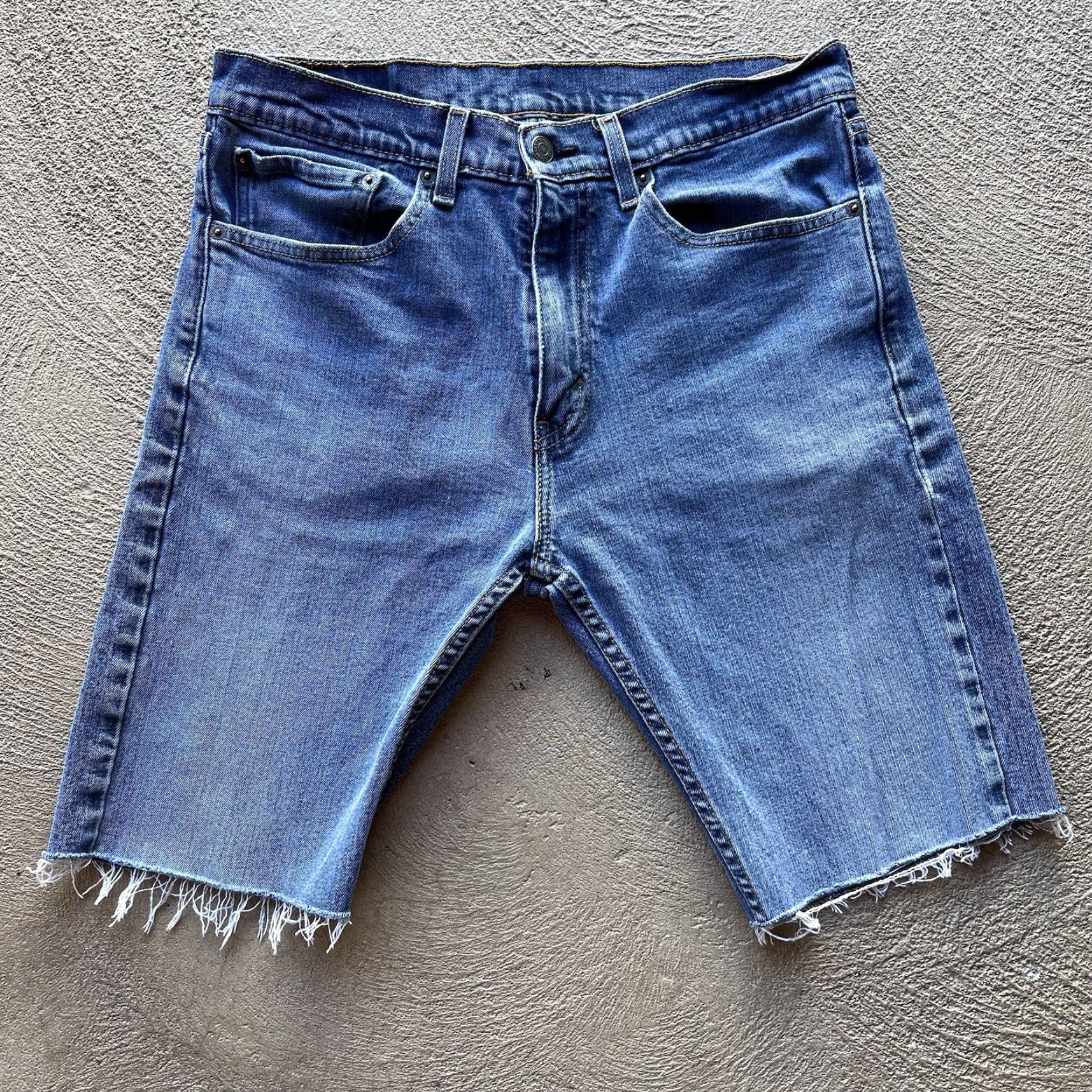 Levi's VINTAGE Levi's 505 Blue Denim Shorts Mens 32 Baggy Loose Skater Y2K 90s Hip Hop Size US 32 / EU 48 - 3 Thumbnail