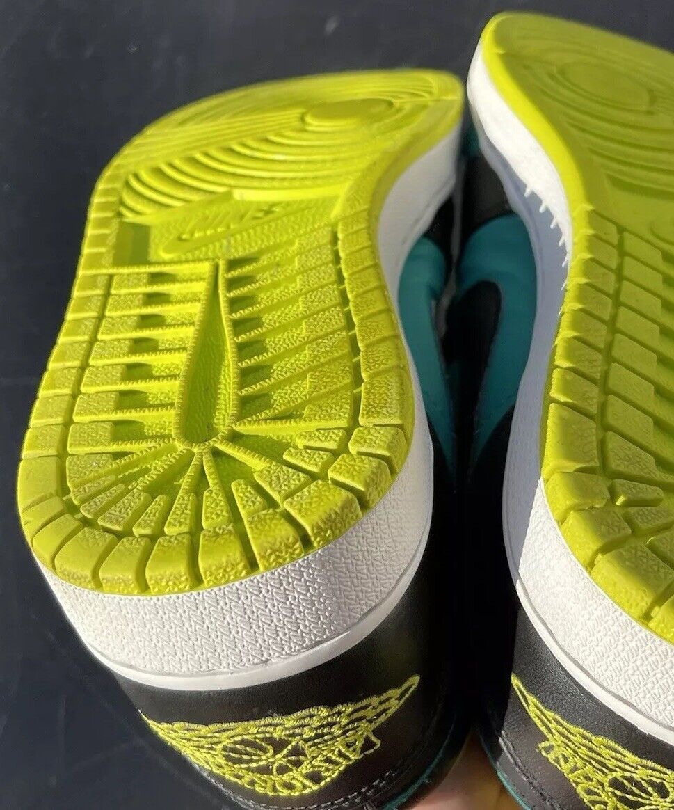 Jordan Brand × Nike Air Jordan 1 Retro Low Teal Venom Green Men’s Shoes Sz 10.5 Size US 10.5 / EU 43-44 - 10 Thumbnail
