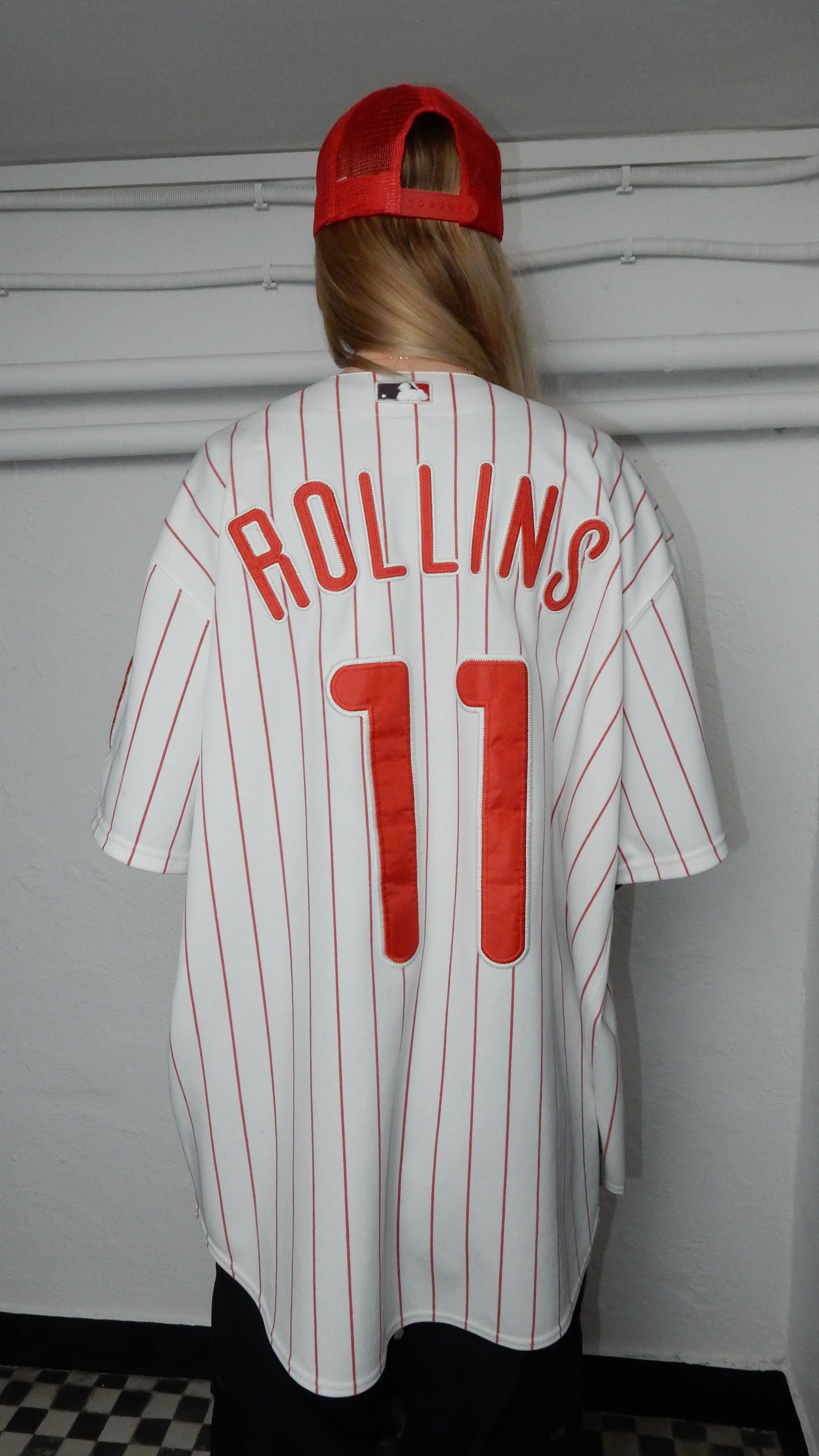 MLB × Majestic Majestic Phillies Rollins MLB white red jersey - XXL Size US XXL / EU 58 / 5 - 1 Thumbnail
