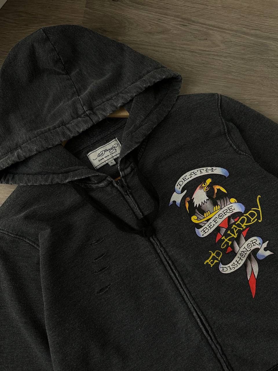 Christian Audigier × Ed Hardy × Vintage Vintage Ed Hardy Christian Audigier Style Hoodie Size US L / EU 52-54 / 3 - 6 Thumbnail