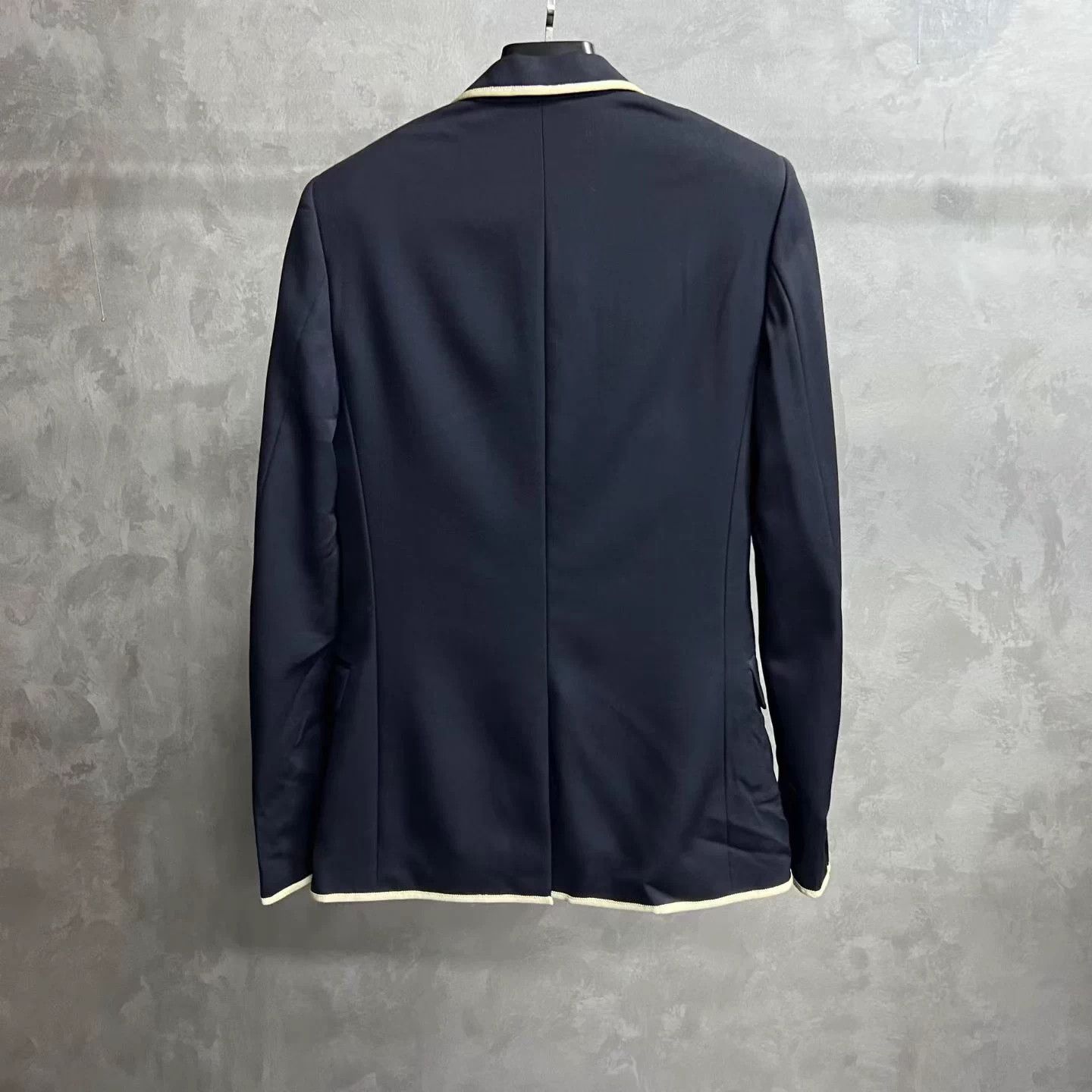 Saint Laurent Paris Saint Laurent Black Colorblock Trim Blazer 1btn 44 Size 44S - 2 Thumbnail