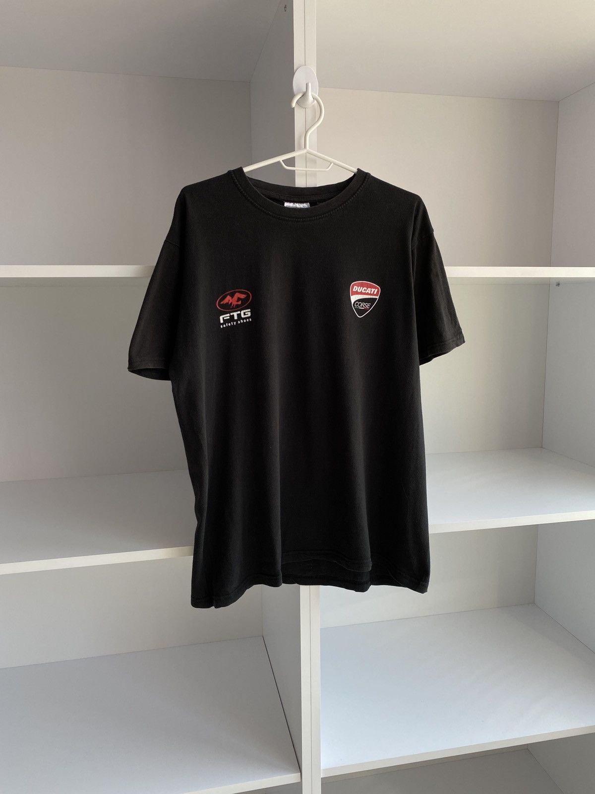 Ducati × Vintage Vintage Ducati Ftg Safety shoes tee Size US XL / EU 56 / 4 - 4 Thumbnail
