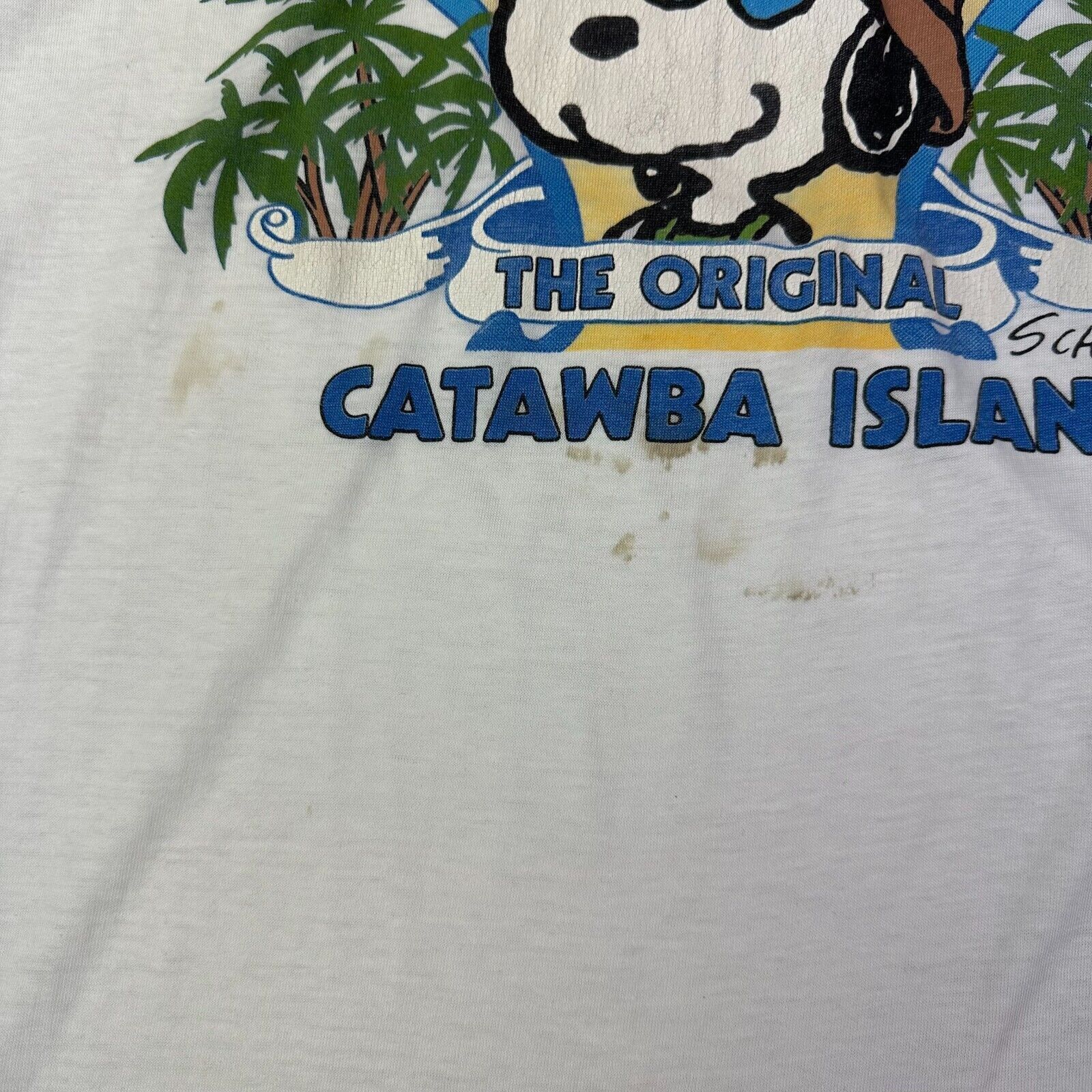 Changes Vintage Snoopy Joe Lifeguard White T Shirt L Single Stitch Size US L / EU 52-54 / 3 - 2 Thumbnail