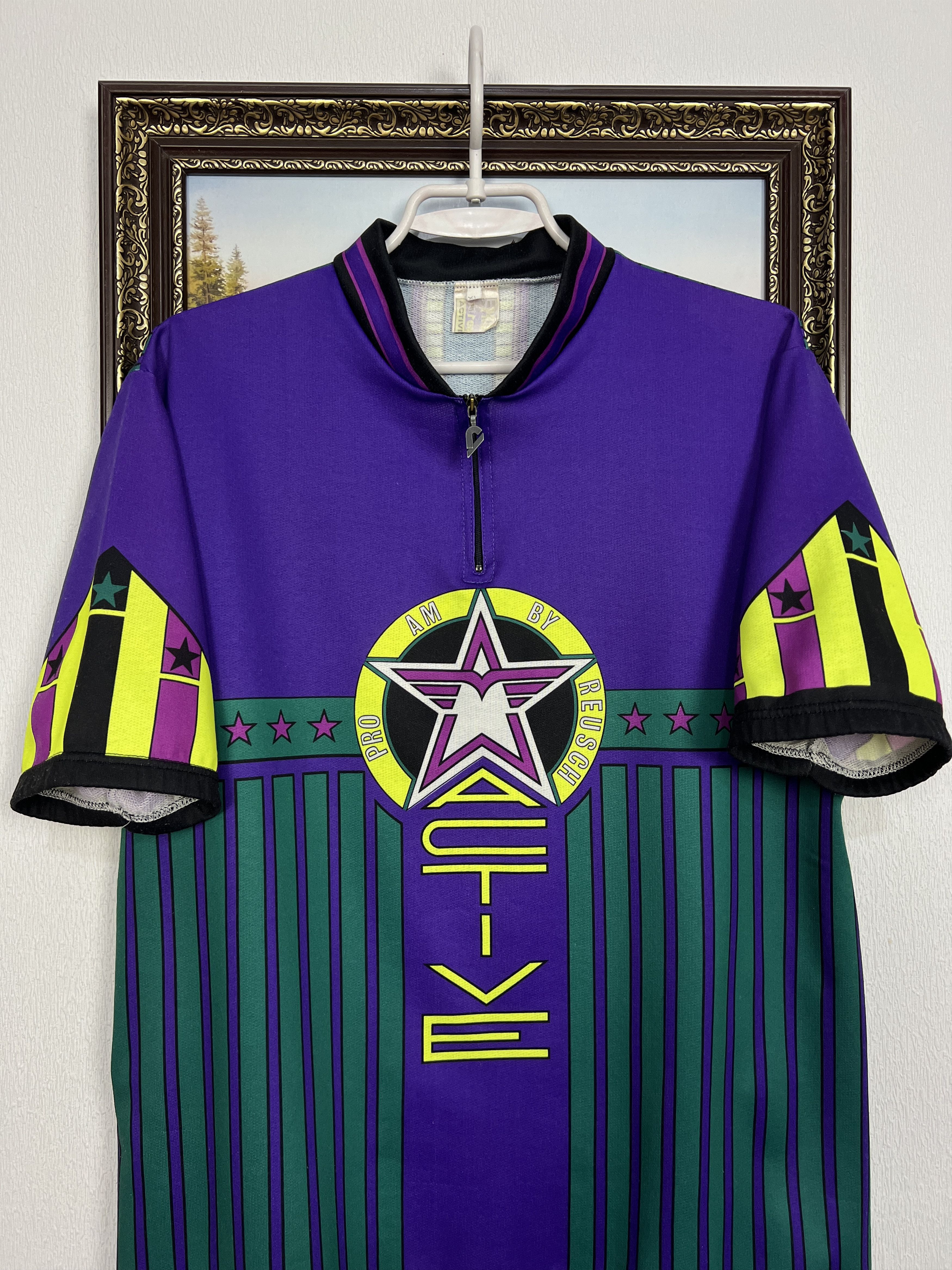 Vintage Active Cycling Jersey Trikot Maglia Camiseta Rare Hype Size US XL / EU 56 / 4 - 2 Thumbnail
