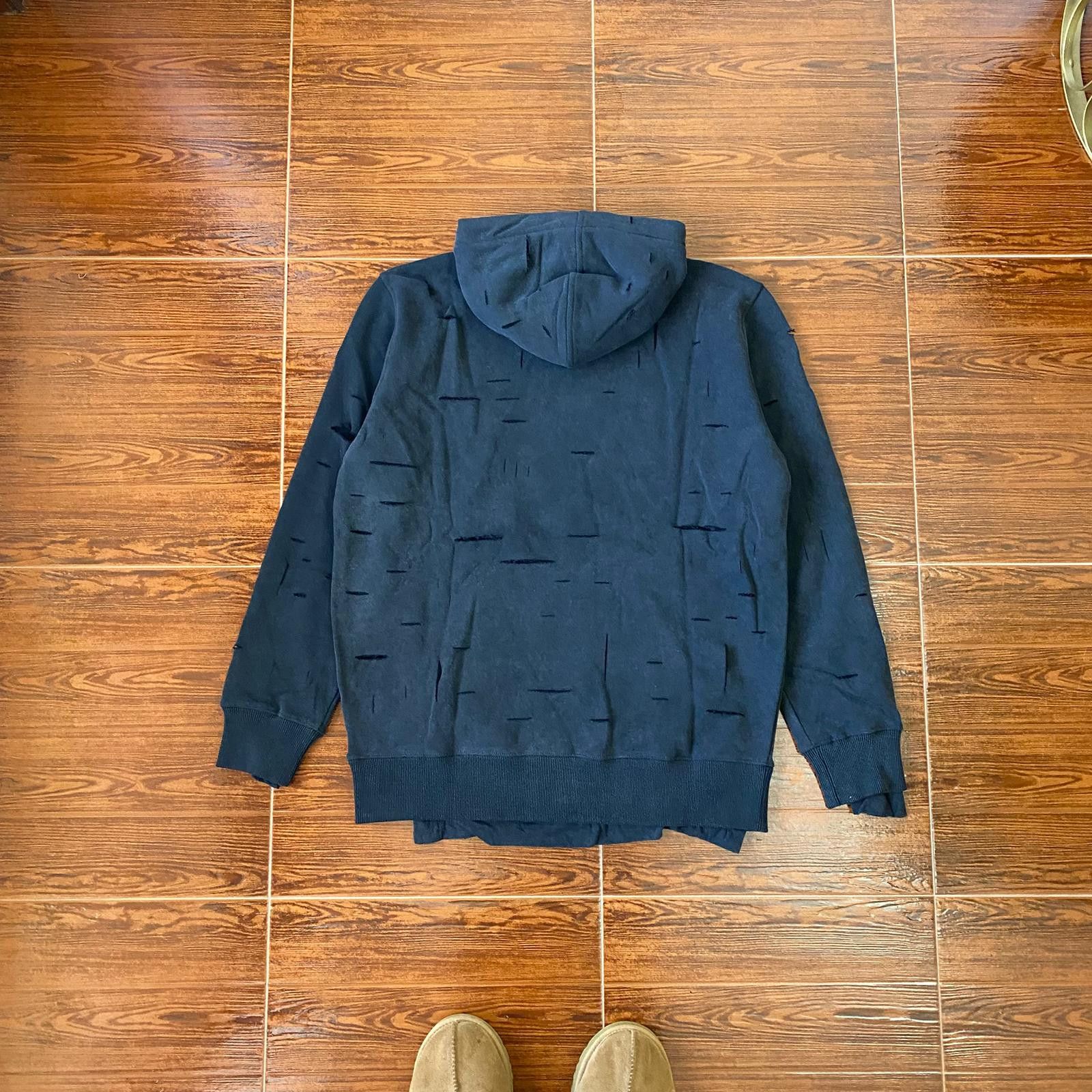 Givenchy Washed Black Double Layer Cut-Out Logo Hoodie Size US S / EU 44-46 / 1 - 9 Thumbnail