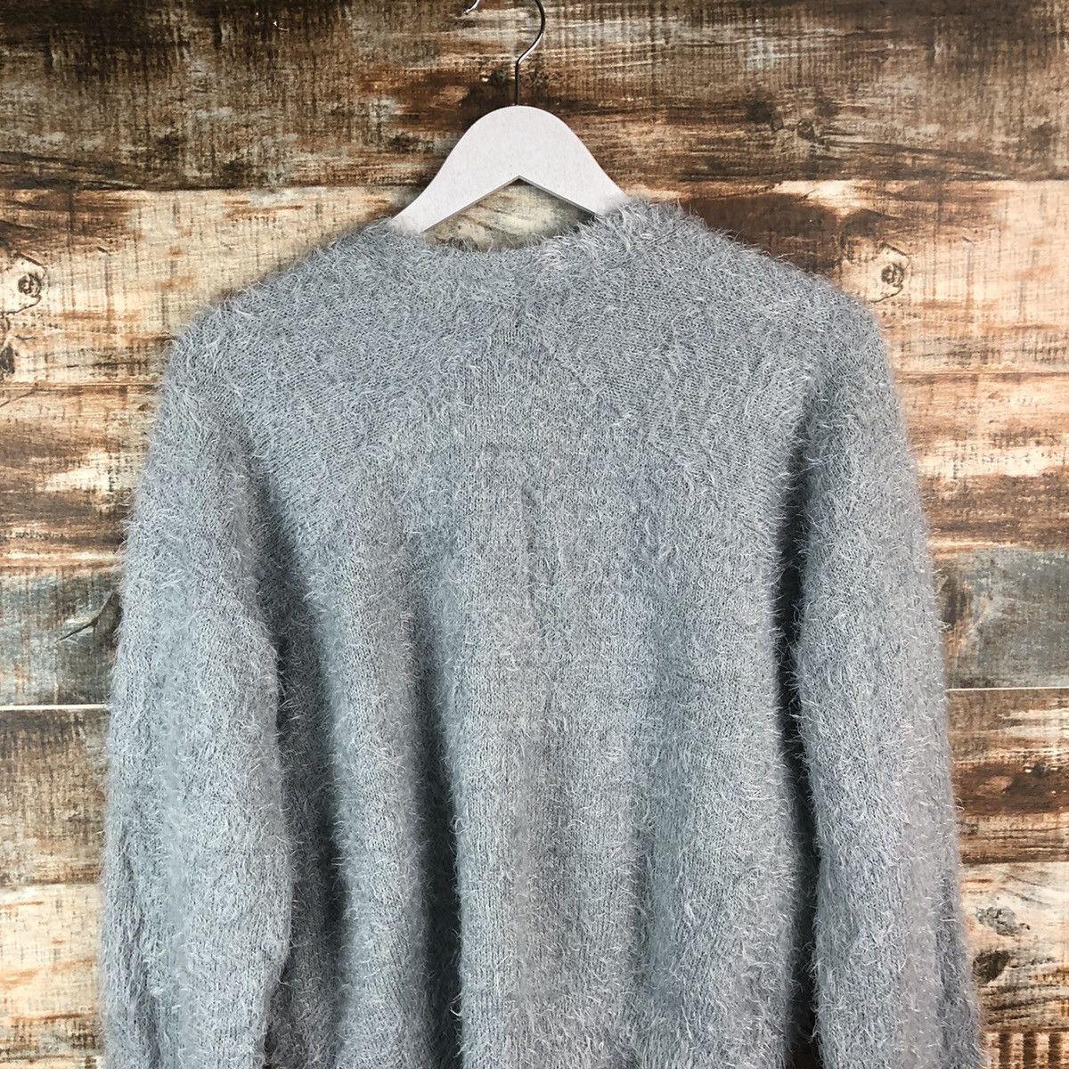 Japanese Brand DL Hyper World Gallery Gray Mohair Cardigan Knitwear #C372 Size M / US 6-8 / IT 42-44 - 13 Thumbnail