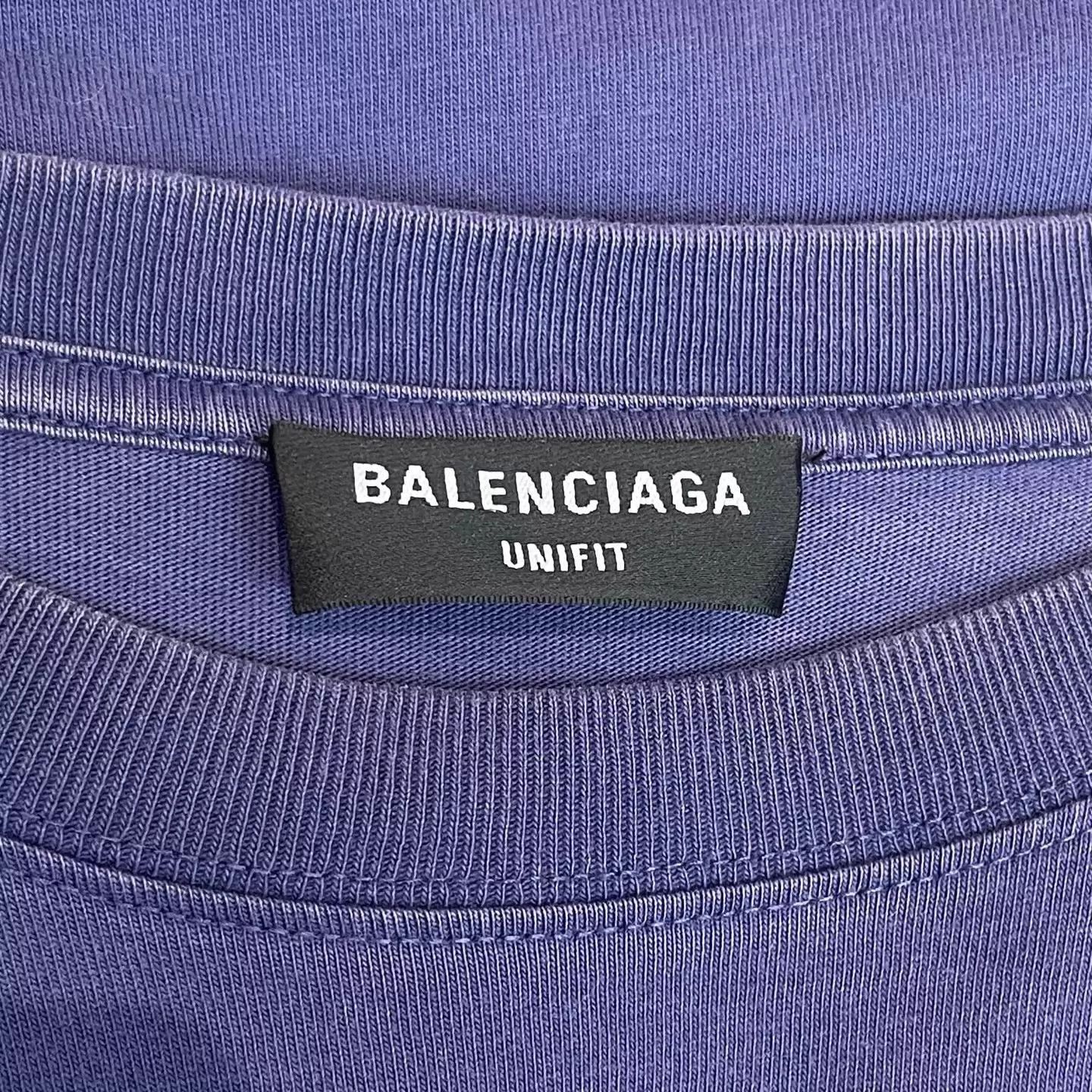 Balenciaga Balenciaga Blue Purple Coke Logo SS Tee XS Size US XS / EU 42 / 0 - 5 Thumbnail