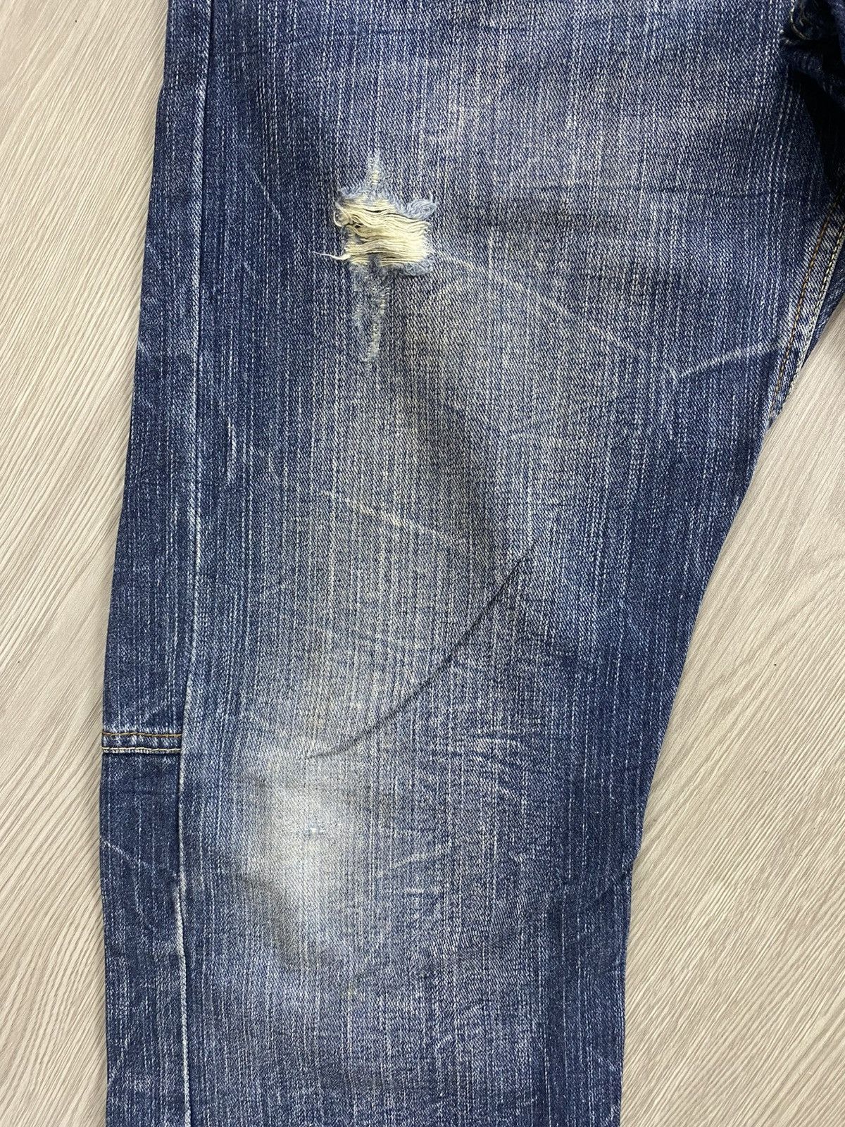 If Six Was Nine × Le Grande Bleu (L.G.B.) 2000s Memory Special Double Waist Distressed Punk Lgb Jeans Size US 34 / EU 50 - 8 Thumbnail