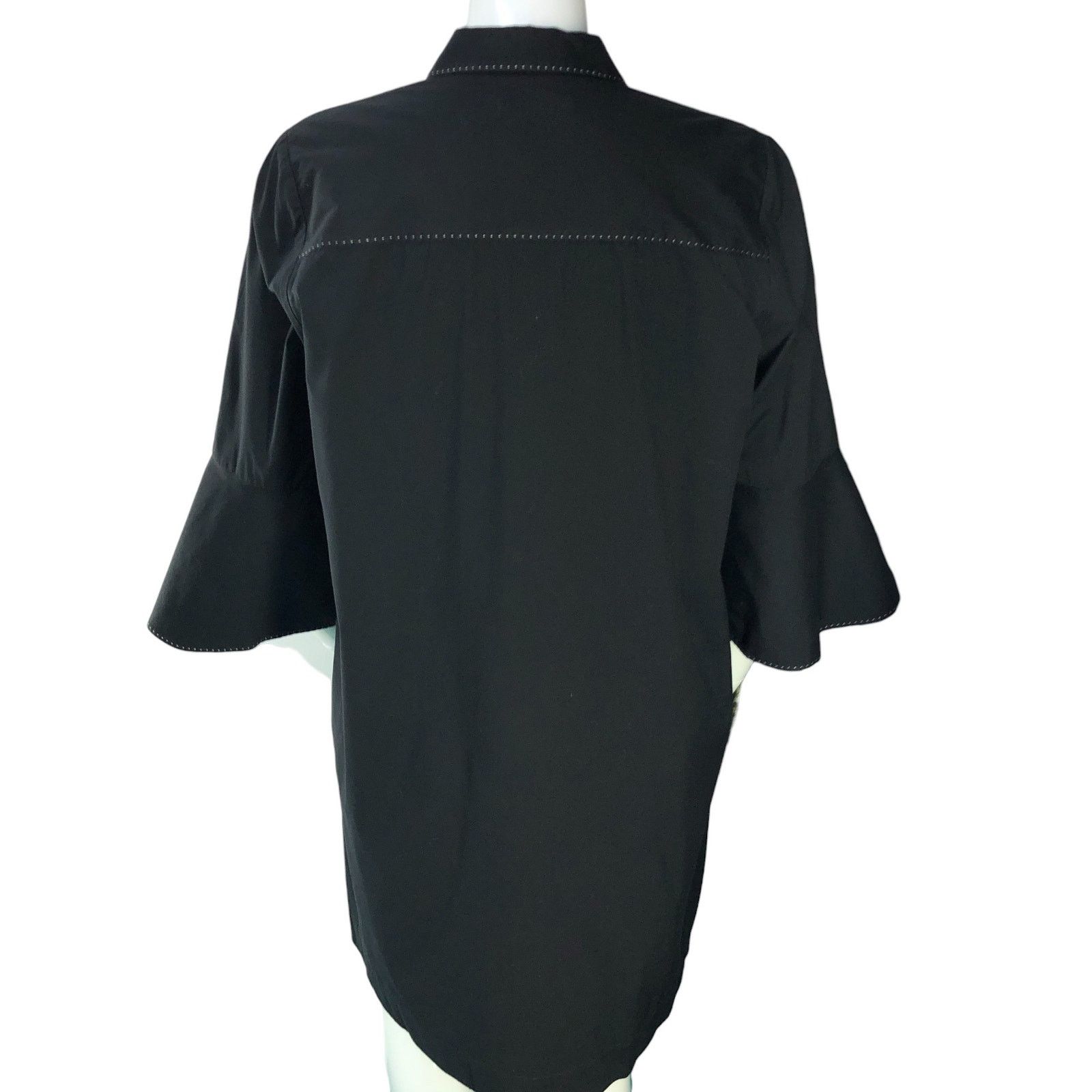 Lafayette 148 Lafayette 148 Sz 18 Dress Popover Poplin Bell Sleeve POCKETS Size XXL / US 16-18 / IT 52-54 - 7 Thumbnail