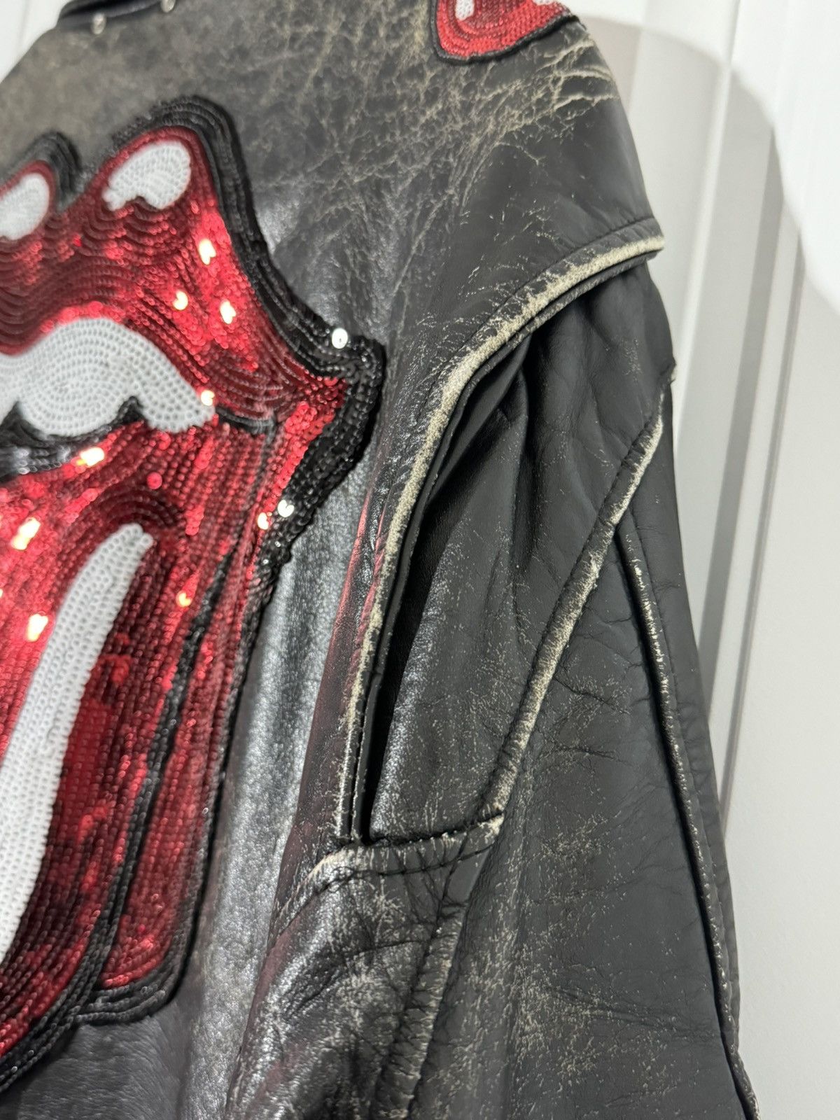 MadeWorn MadeWorn Rolling Stones Leather Jacket XL NWT Rare Size US XL / EU 56 / 4 - 14 Thumbnail