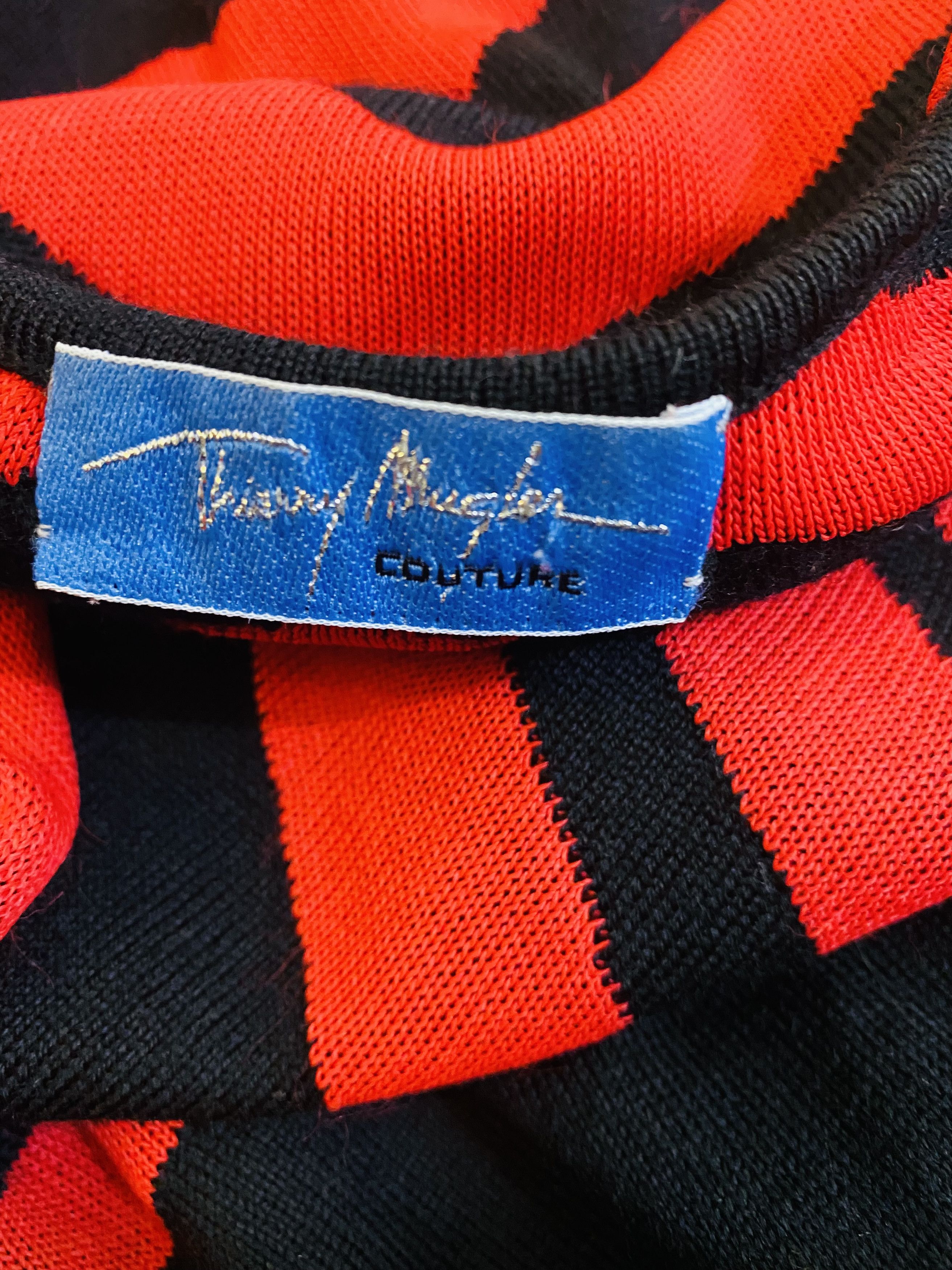 Thierry Mugler Thierry Mugler Couture 2001 F/W Red Black Striped Top Size M / US 6-8 / IT 42-44 - 5 Thumbnail