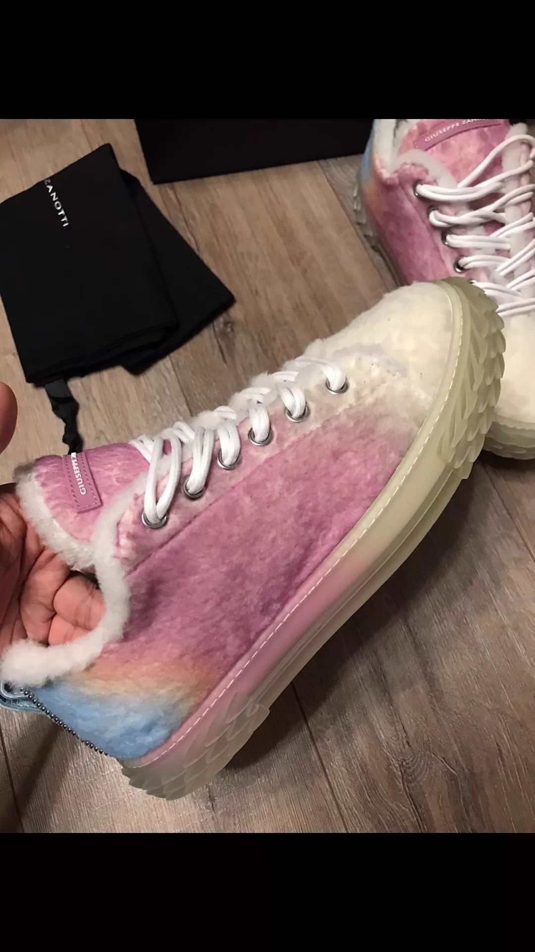 Giuseppe Zanotti Giuseppe Zanotti NWT shearling candy gradient shoes 43 Size US 10 / EU 43 - 5 Thumbnail