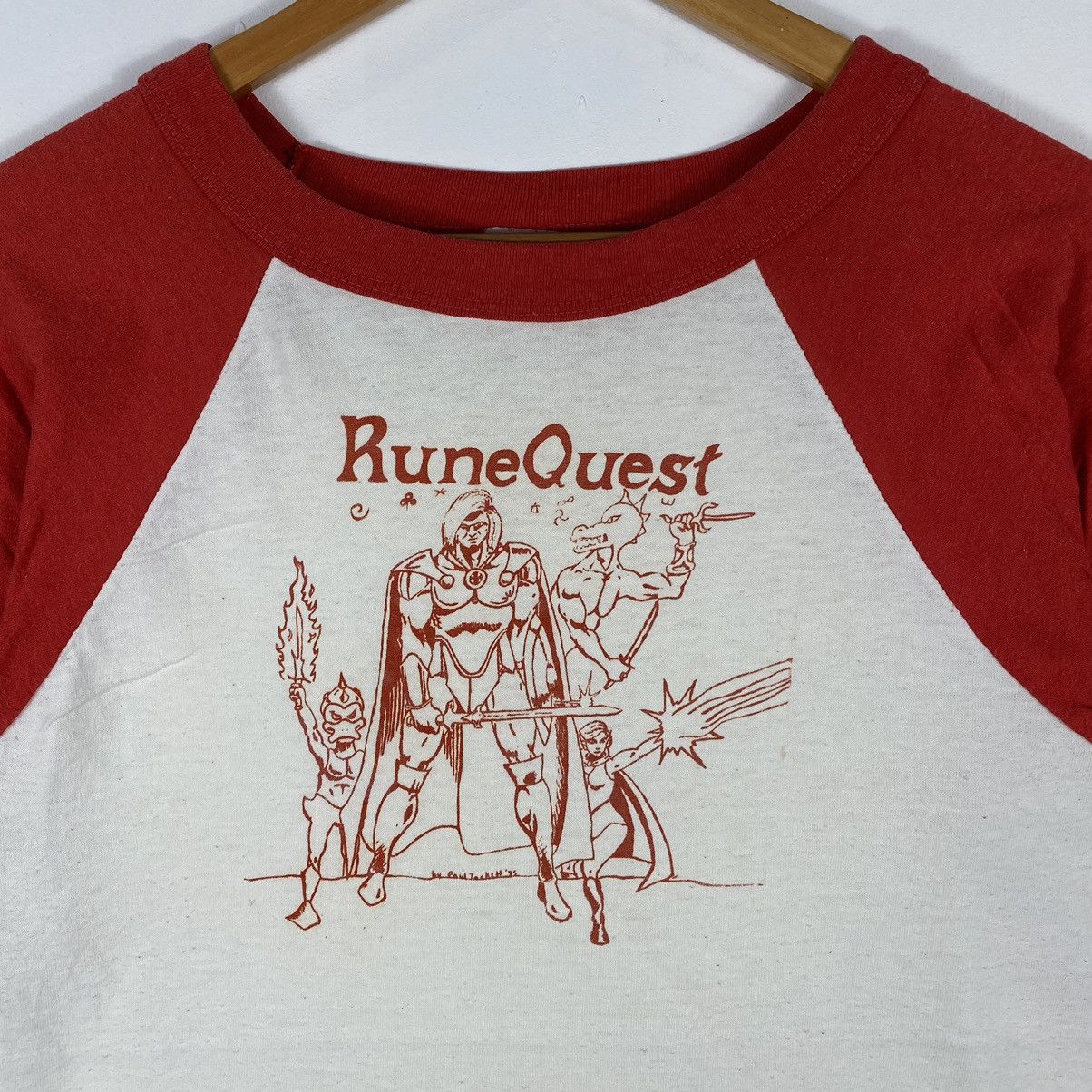 Vintage VINTAGE 80's RUNE QUEST GAME RAGLAN TEE Size US M / EU 48-50 / 2 - 3 Thumbnail
