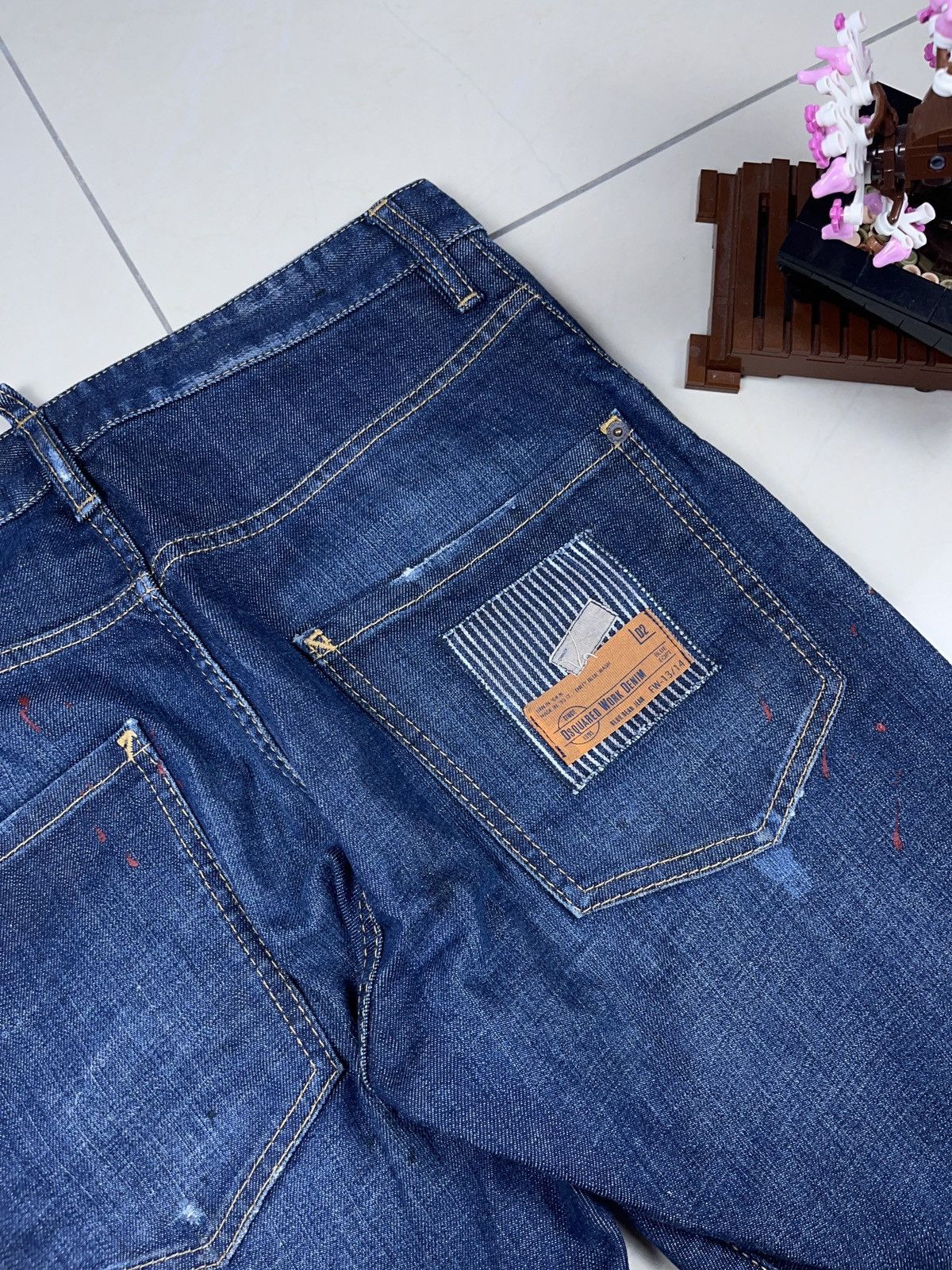 Designer × Dsquared2 ➕ Dsquared2 paint splatter slim skinny jeans designer Size US 32 / EU 48 - 4 Thumbnail