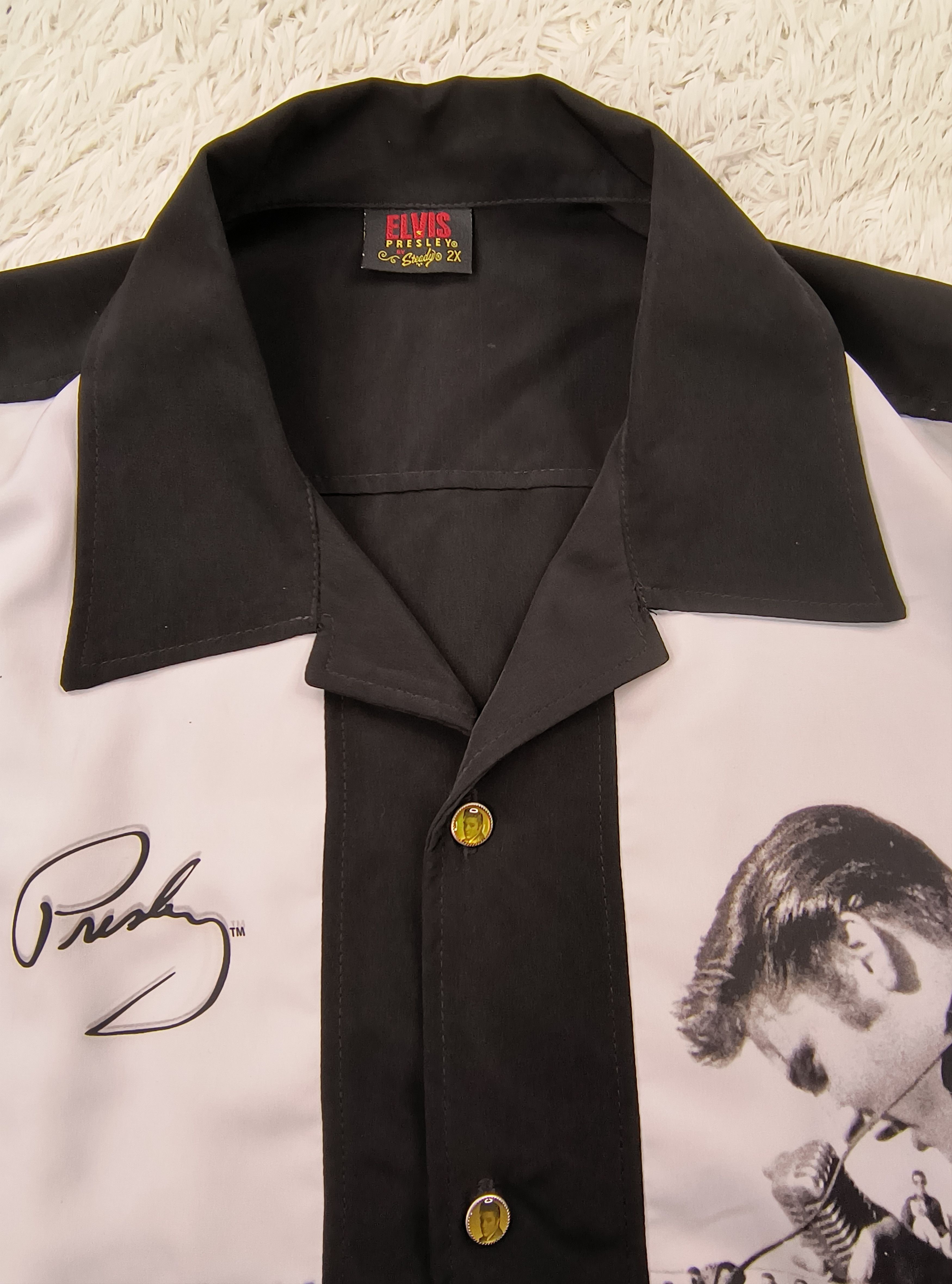 Vintage DSWT Vintage Elvis Presley 90s button up shirt Size US XXL / EU 58 / 5 - 7 Thumbnail
