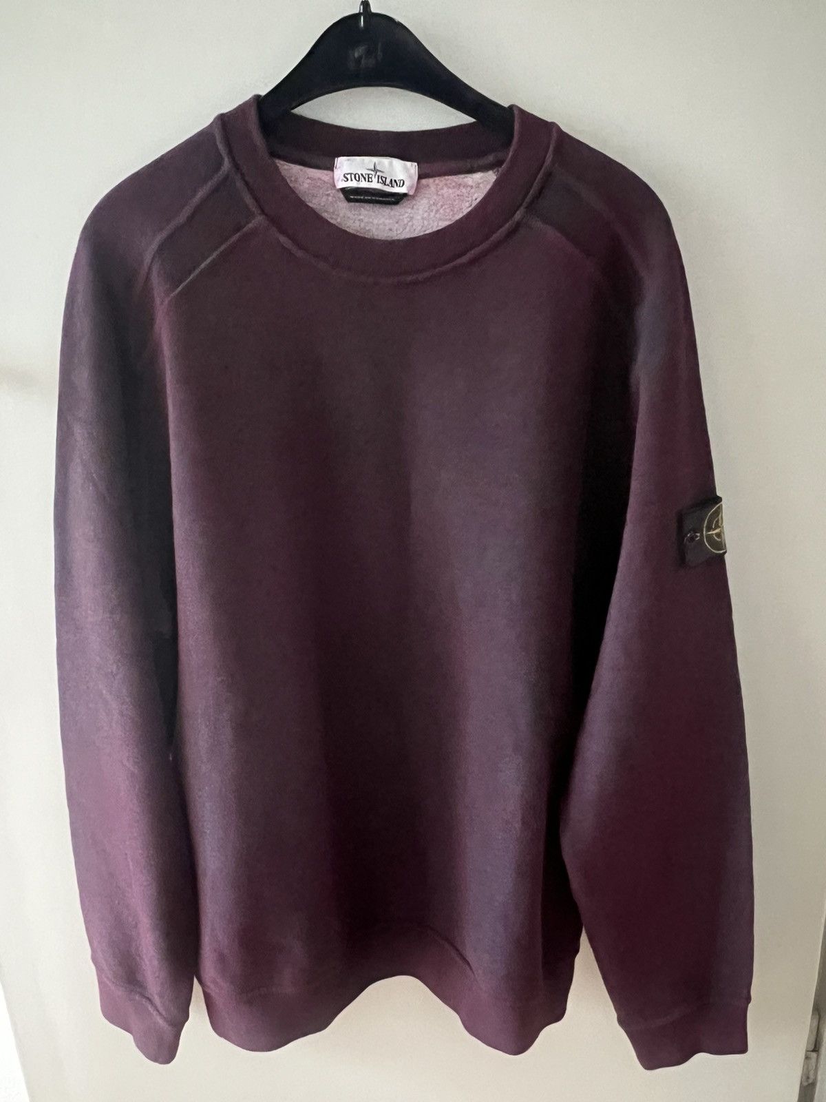 Stone Island Purple Dust Treatment Crewneck Men Sz- XL