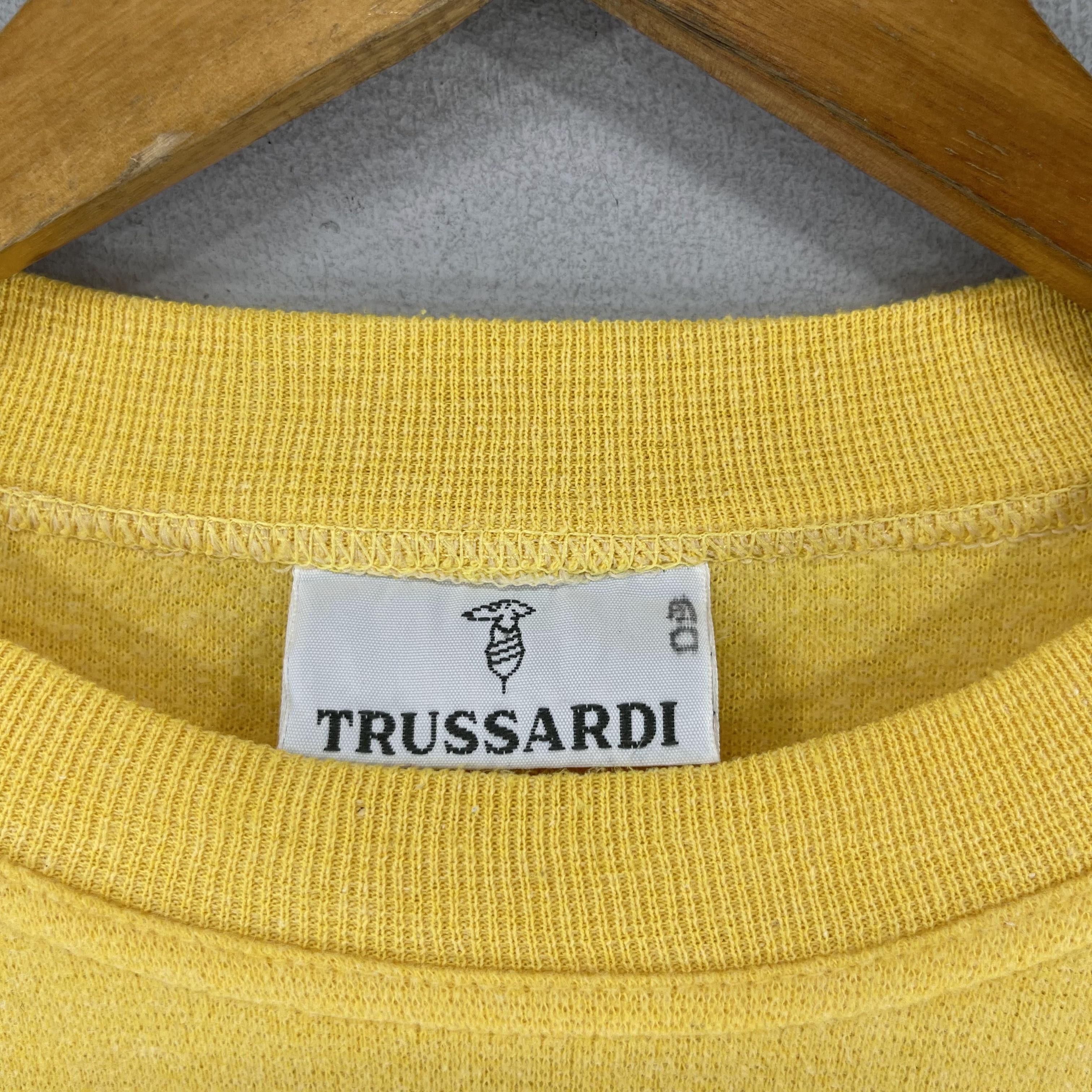 Trussardi × Vintage Vintage TRUSSARDI Itay Big Logo Embroidery Sweatshirt Size M / US 6-8 / IT 42-44 - 4 Thumbnail