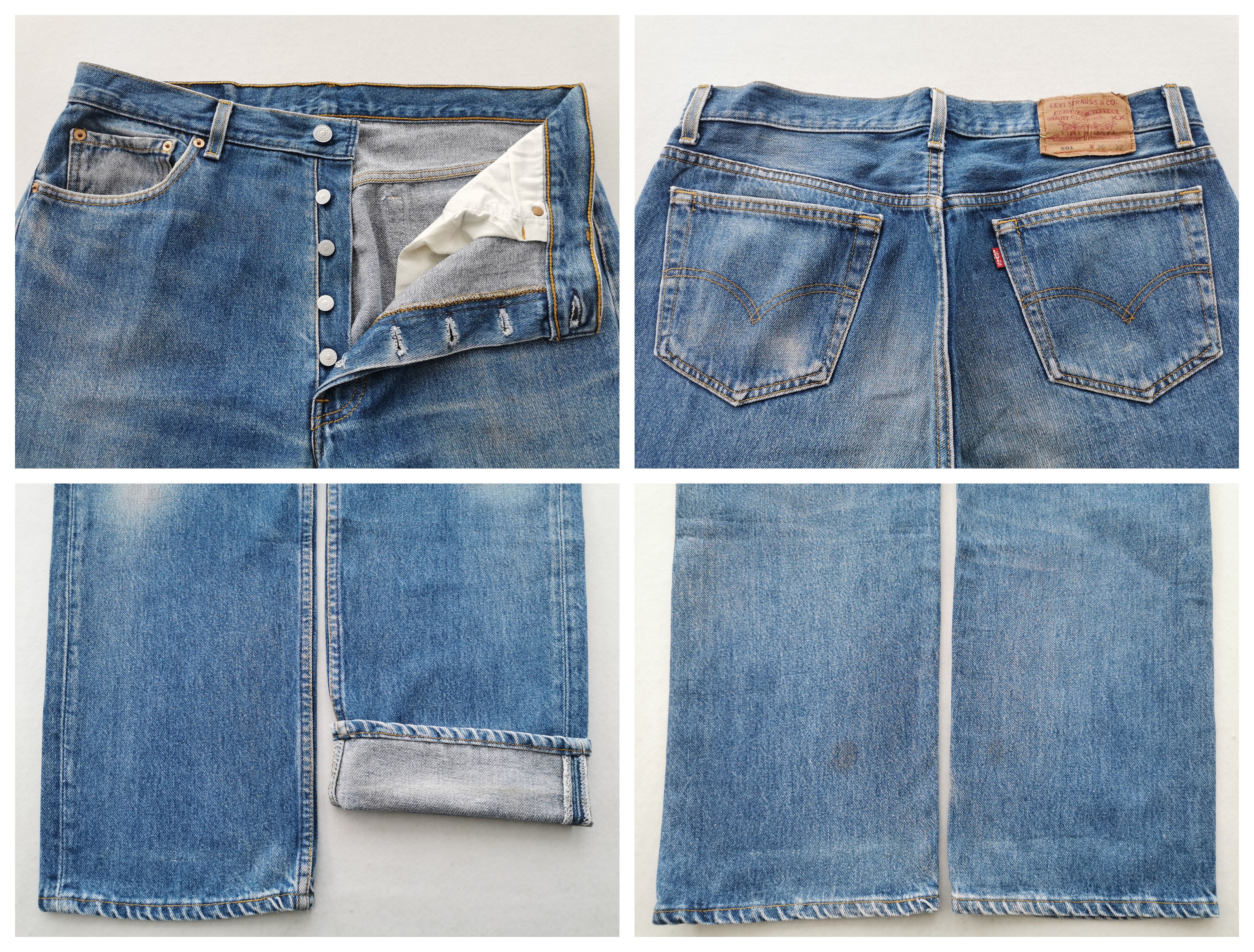 Levi's Vintage 90's Levis Lot 501 Denim Made In USA Size 30/36x32 Size US 36 / EU 52 - 7 Thumbnail