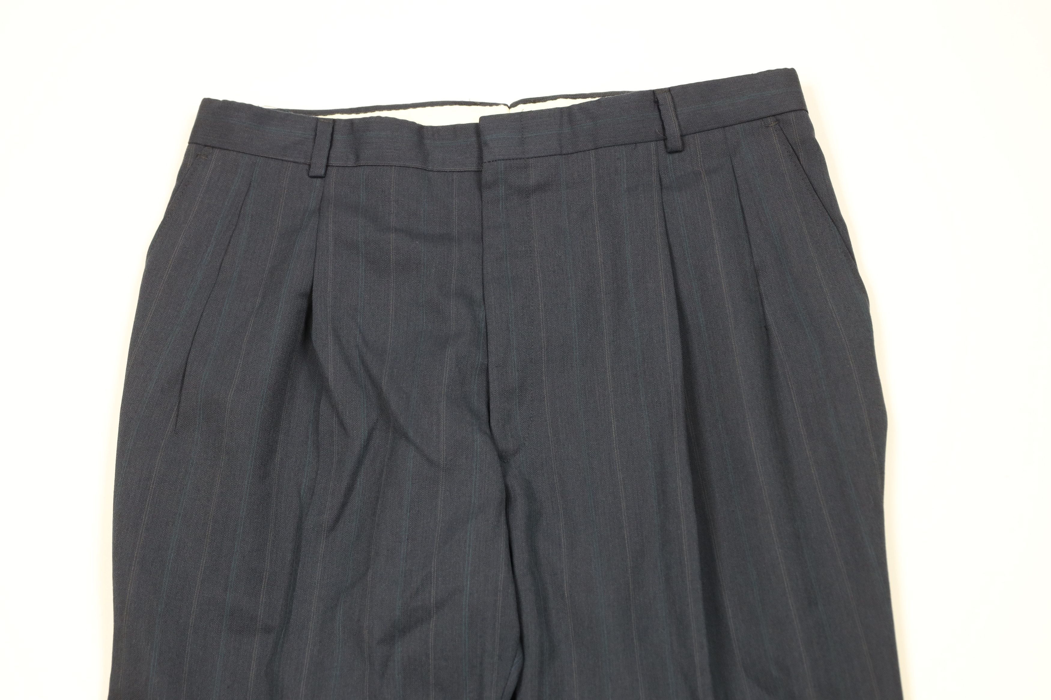 Vintage Vintage 70s Streetwear Striped Wide Leg Chino Pants USA Size US 32 / EU 48 - 2 Thumbnail