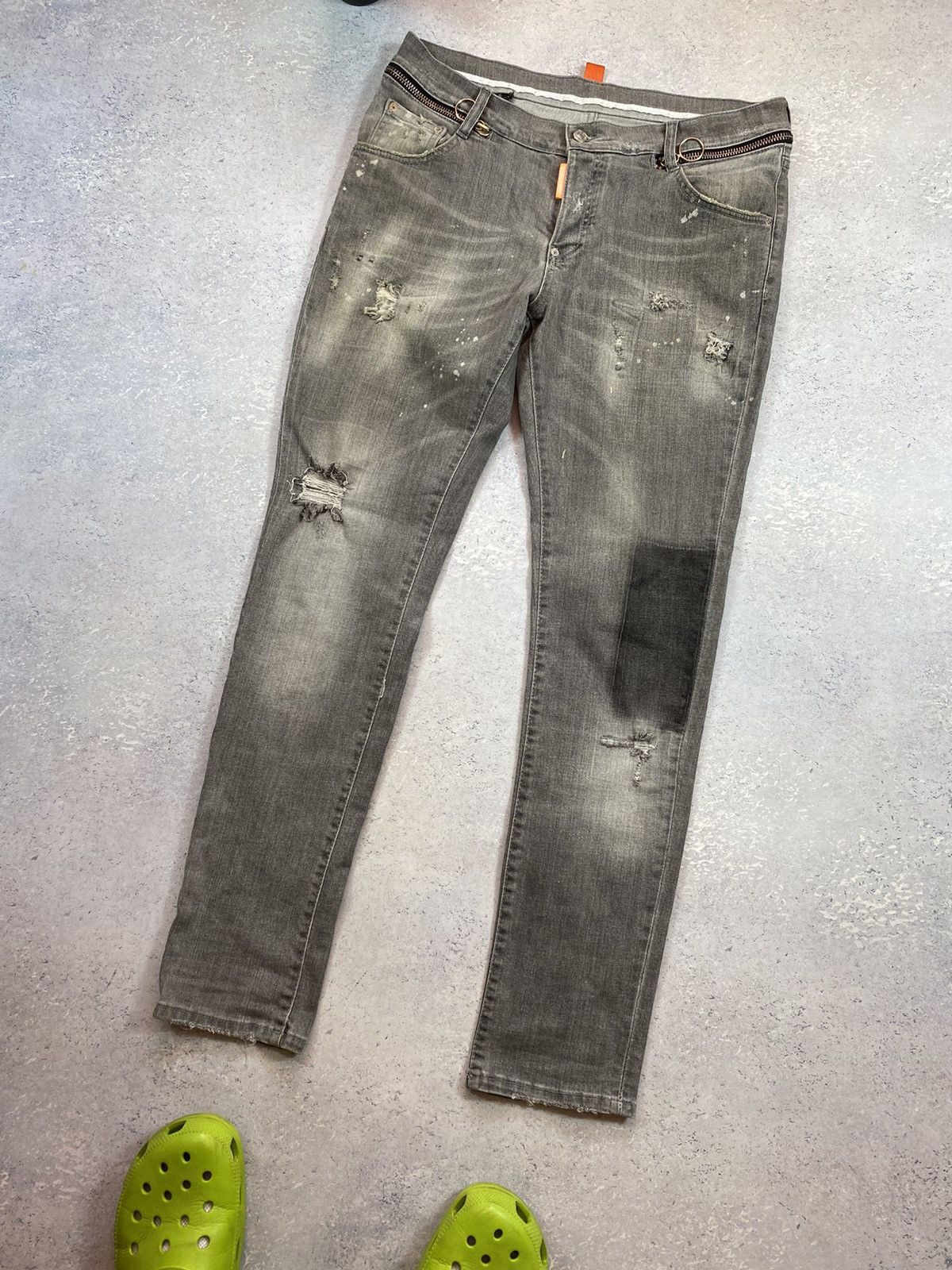 Dsquared2 Dsquared2 Grey Denim Pants Made in Italy Size 56 Size US 42 / EU 58 - 1 Thumbnail