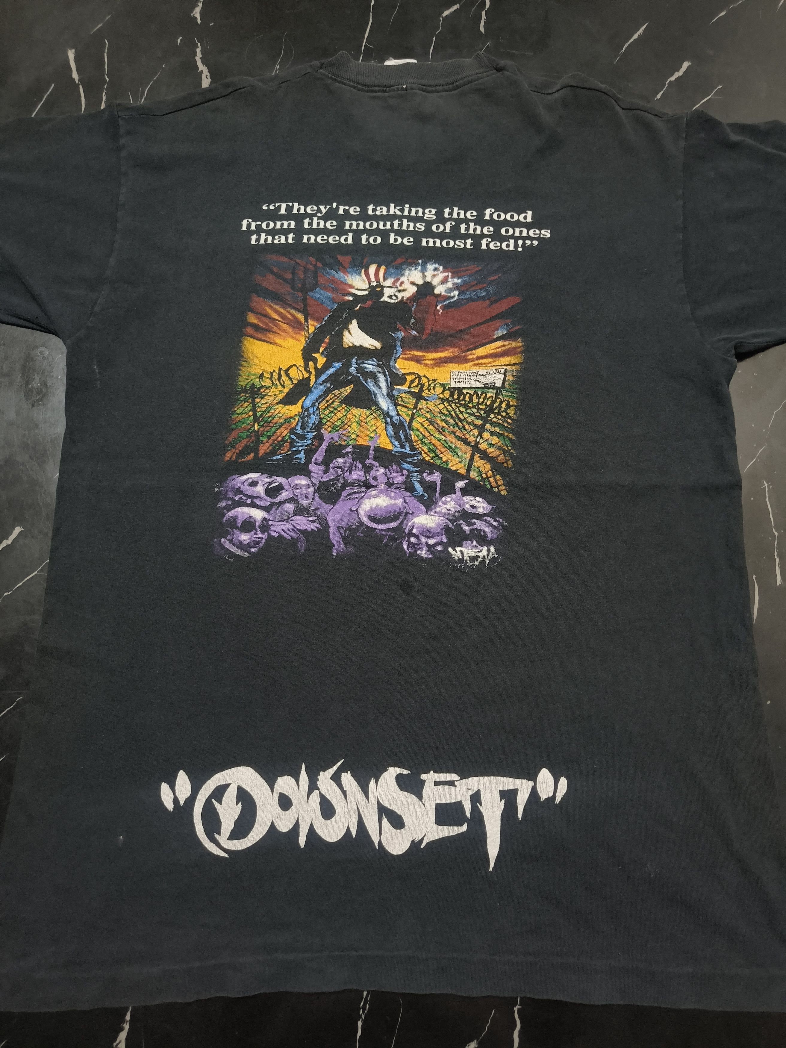 Band Tees Vintage 90s Downset "do we speak a dead language?" Shirt Size US XL / EU 56 / 4 - 4 Thumbnail