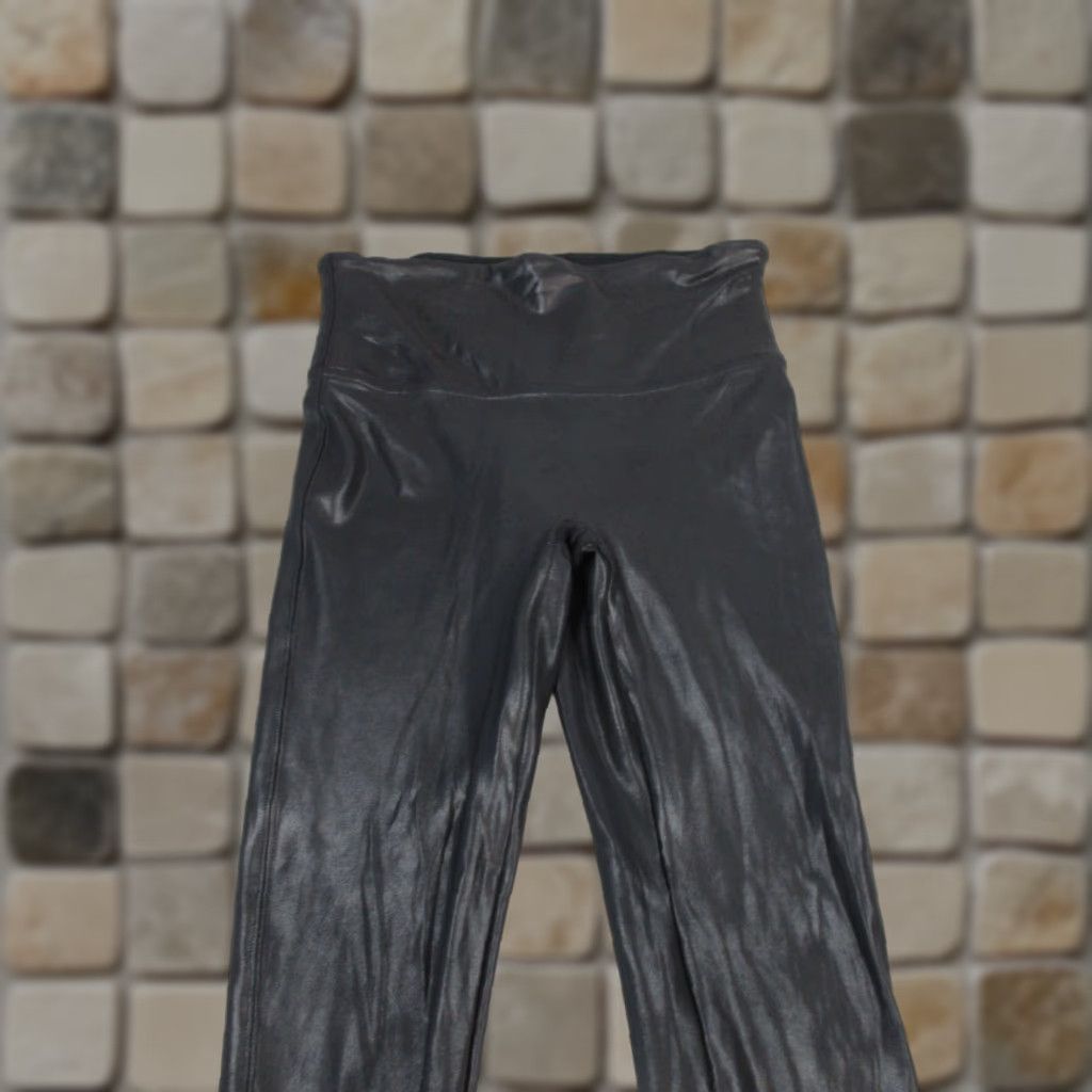 Spanx Spanx Leggings Womens Medium Black Faux Leather - Regular Size - Ankle, Solid, Classic, Shiny, Dance, Walking, Yoga - Brand Spanx Womens Size 32" / US 10 / IT 46 - 1 Thumbnail