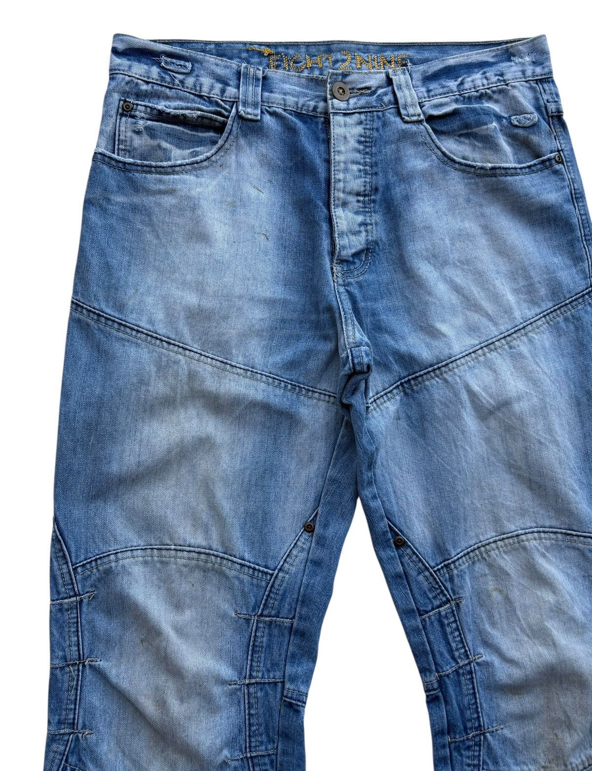 Japanese Brand Eight 2 Nine Loose Rugged Streetwear Denim Size US 33 - 3 Thumbnail