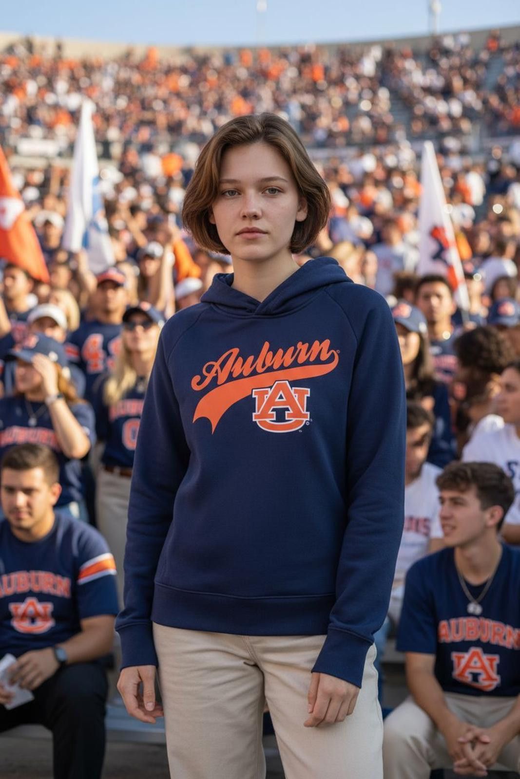 Champion Champion Auburn University Women's Navy Blue Hoodie Size M / US 6-8 / IT 42-44 - 2 Thumbnail