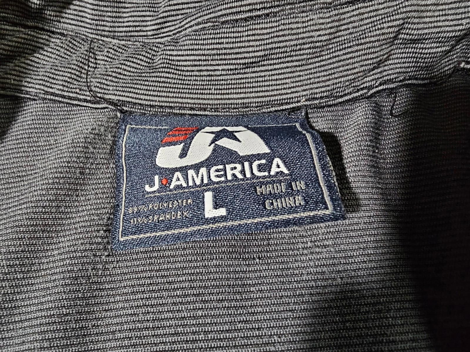 J. America J America Large Gray John Deere Striped Polo Shirt Size US L / EU 52-54 / 3 - 3 Thumbnail
