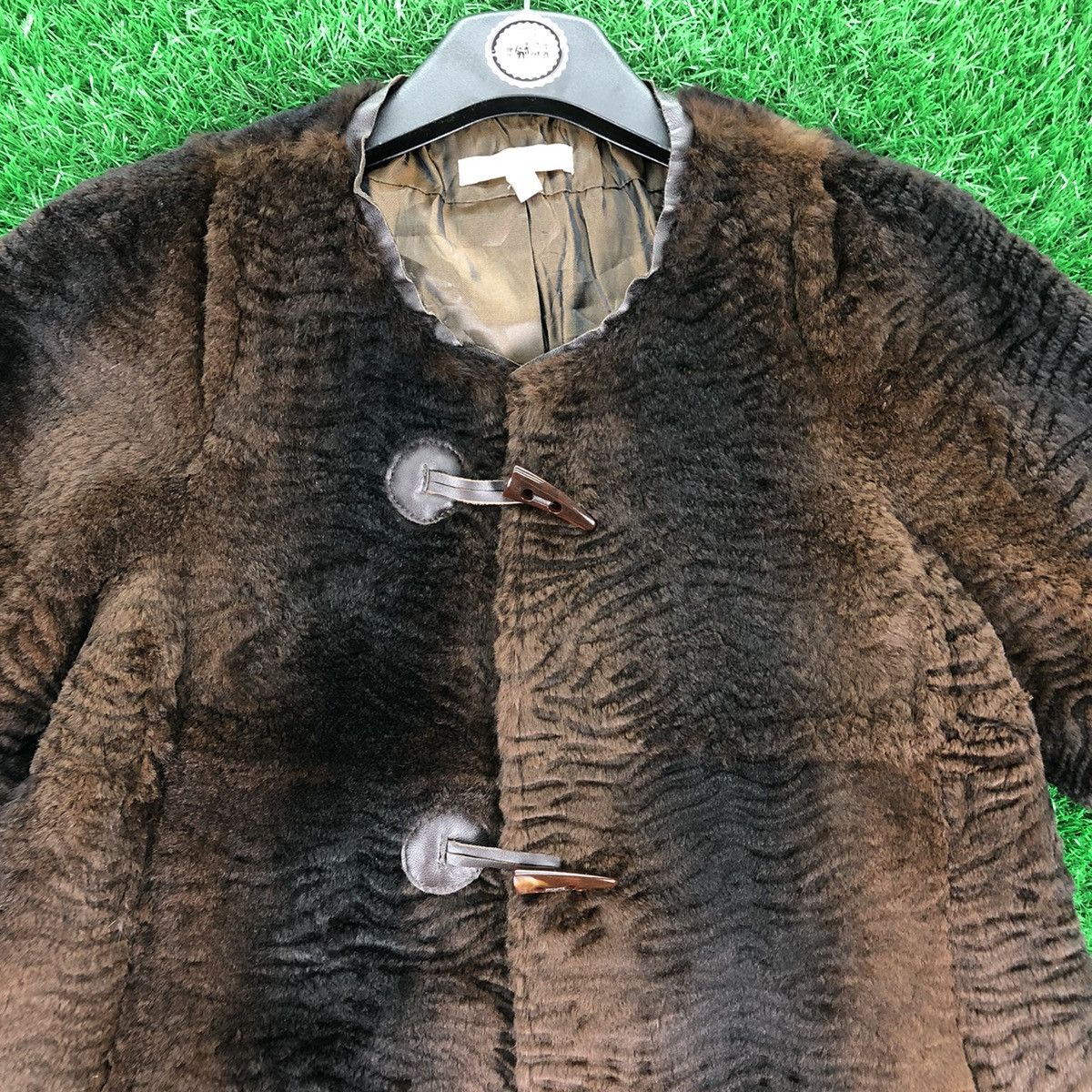 Sandro Sandro 100% Rabbit Fur Jacket Toggle Button Short Sleeve Size XS / US 0-2 / IT 36-38 - 8 Thumbnail