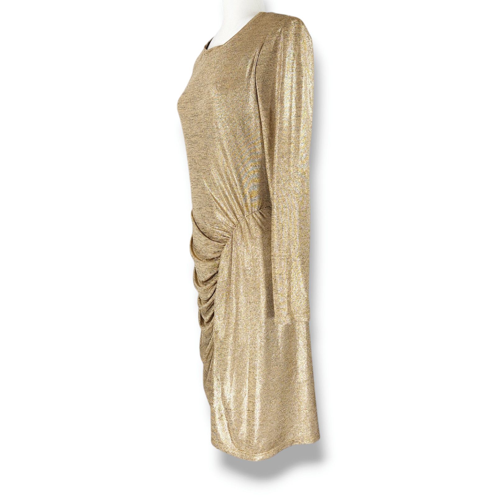 Lauren Ralph Lauren NWT Lauren Ralph Lauren Side Ruched Solid Foil Dress Sz. 8 Size M / US 6-8 / IT 42-44 - 2 Thumbnail