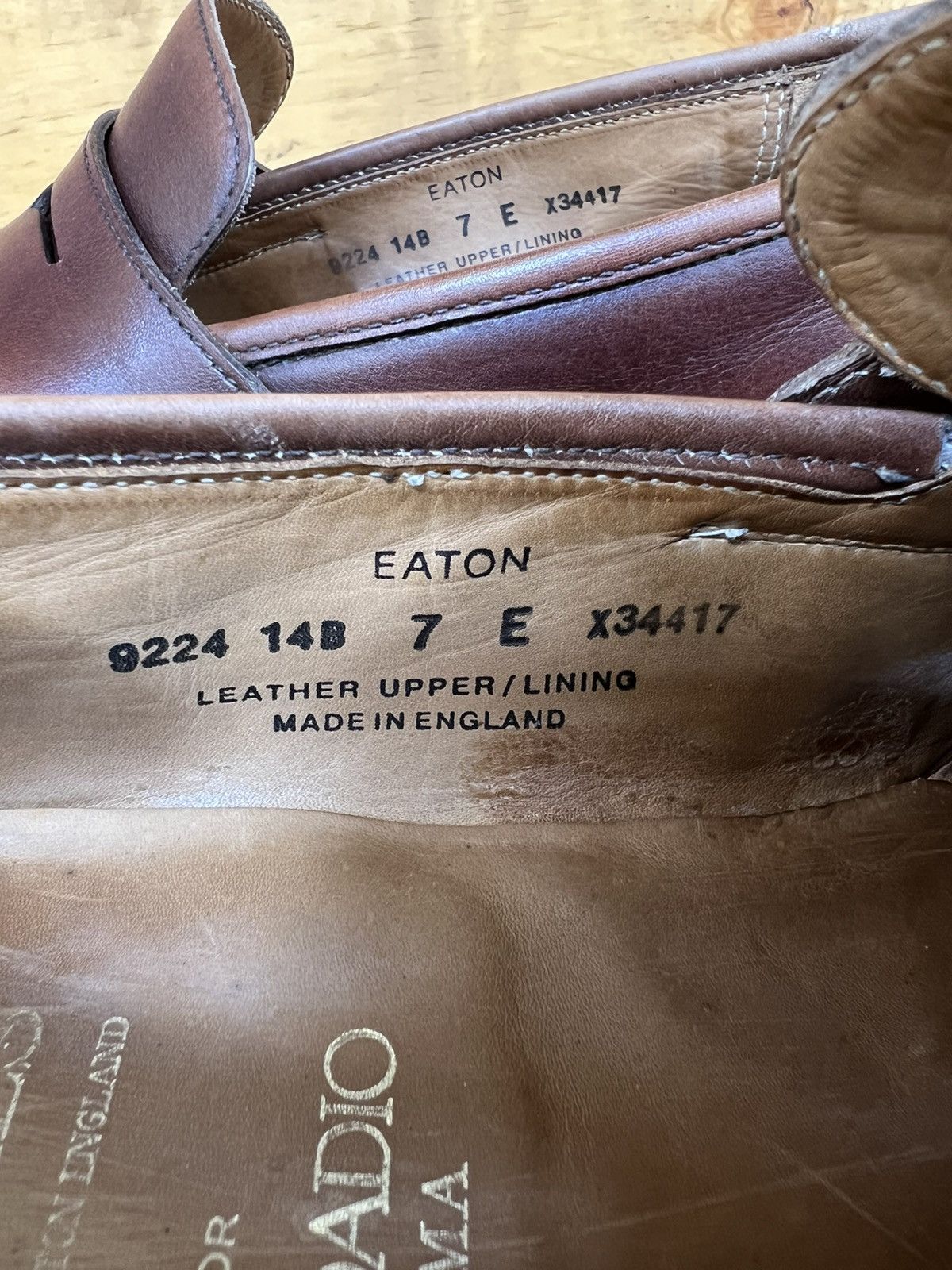 Crockett & Jones Crockett & Jones Eaton' Brown Leather Loafers Size UK 7 E Size US 8 / EU 41 - 15 Thumbnail