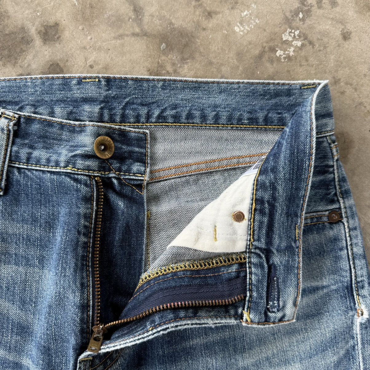 Japanese Brand Vintage Japanese S002 Faded Mud Washer Denim Jean Pants Size US 32 / EU 48 - 6 Thumbnail