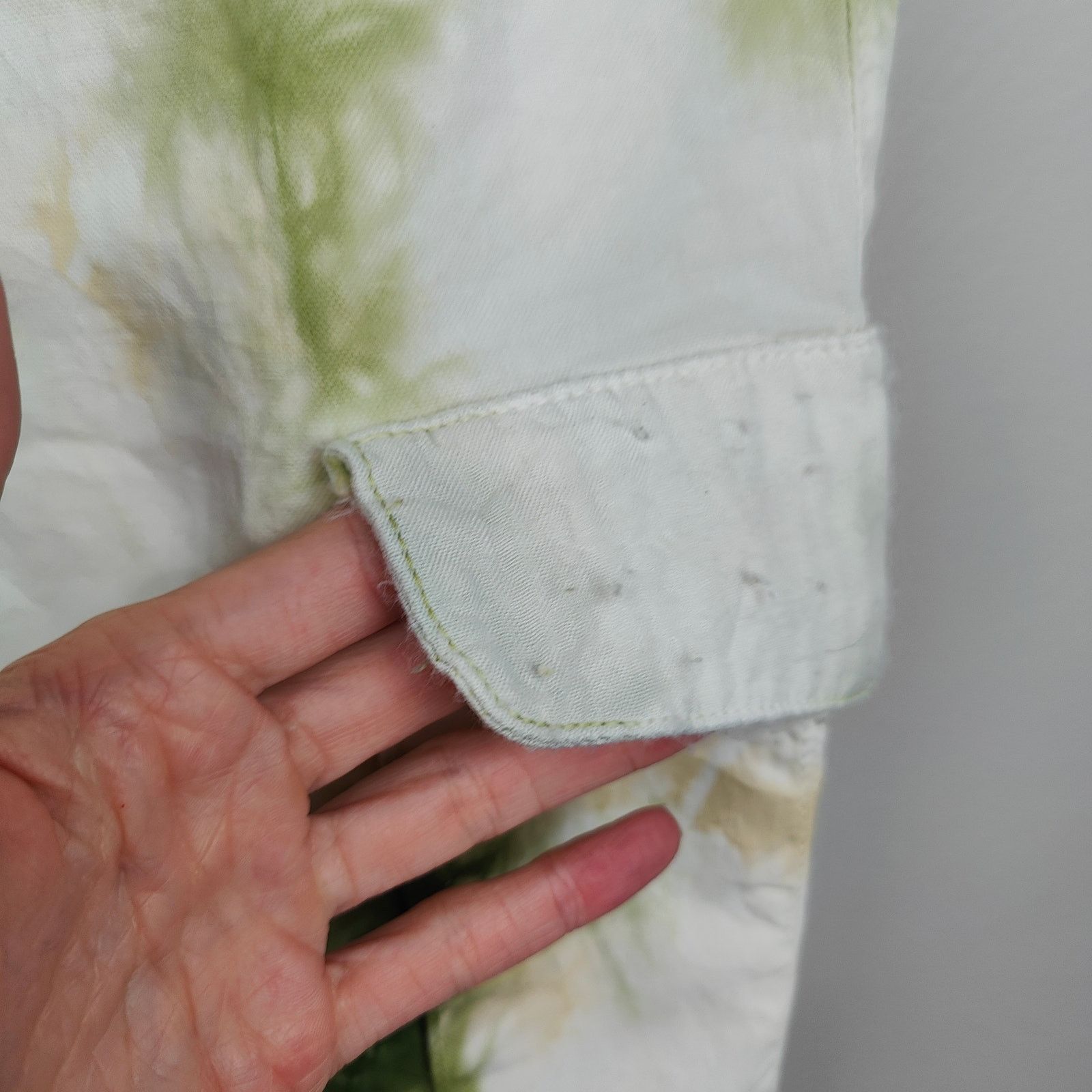 MONFRERE Monfrere Tie Dye Cargo Jeans Mens 30 White Green Size US 30 / EU 46 - 6 Thumbnail