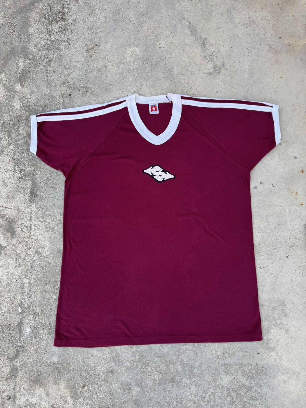 Vintage 90s Stoopid Skateboards Ringer T shirt